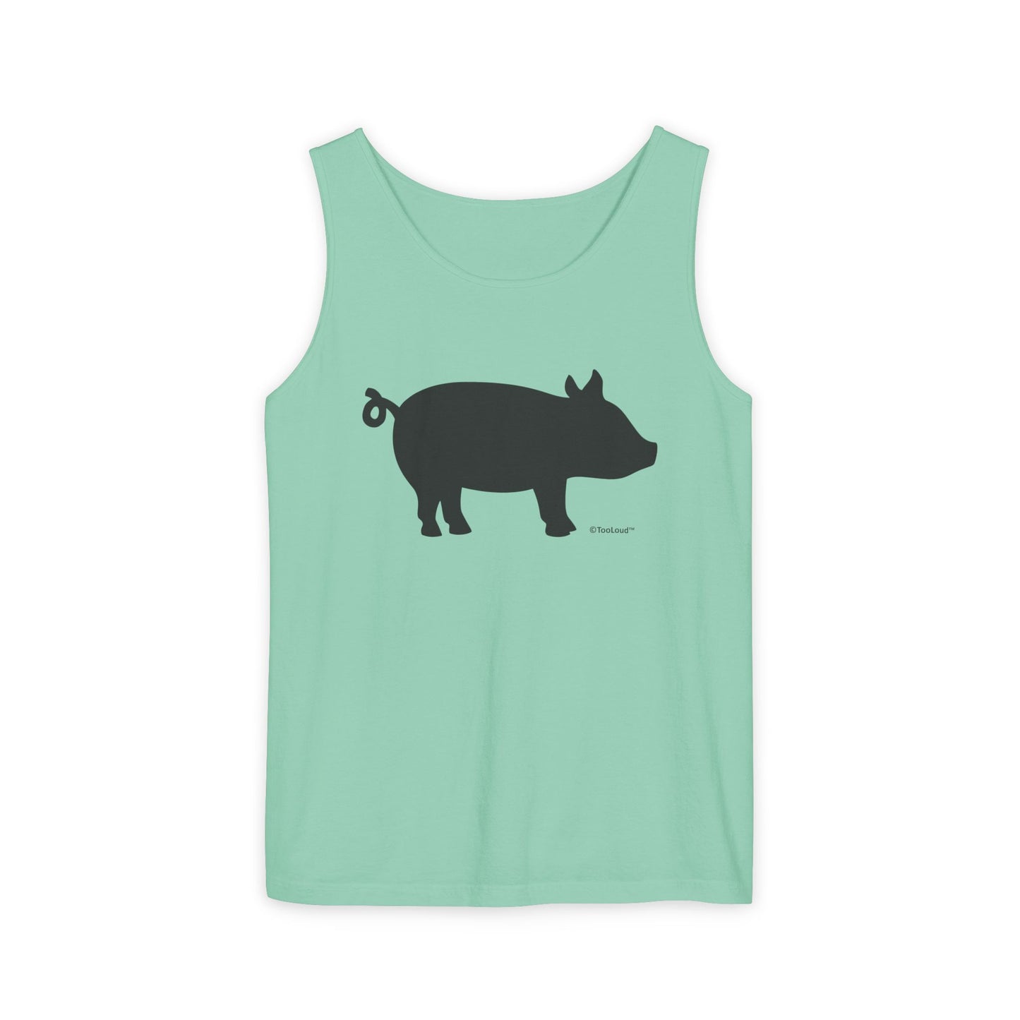 Pig Silhouette Cute Design Adult Loose Tank Top by TOOLOUD
