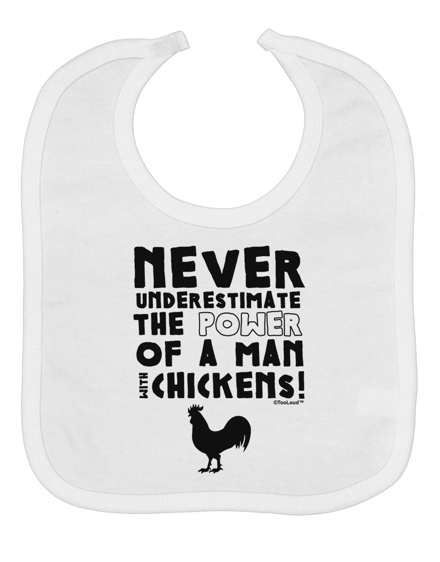 A Man With Chickens Baby Bib