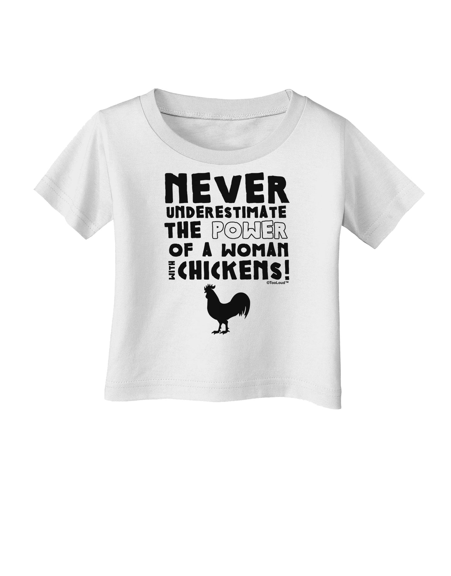 A Woman With Chickens Infant T-Shirt-Infant T-Shirt-TooLoud-White-06-Months-Davson Sales