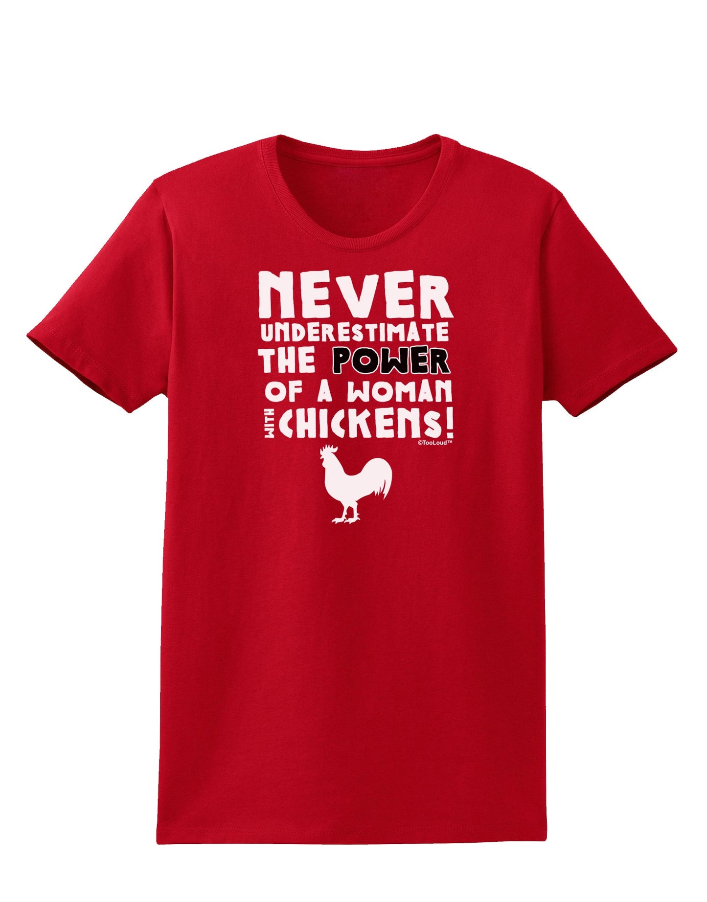 A Woman With Chickens Womens Dark T-Shirt-TooLoud-Red-X-Small-Davson Sales