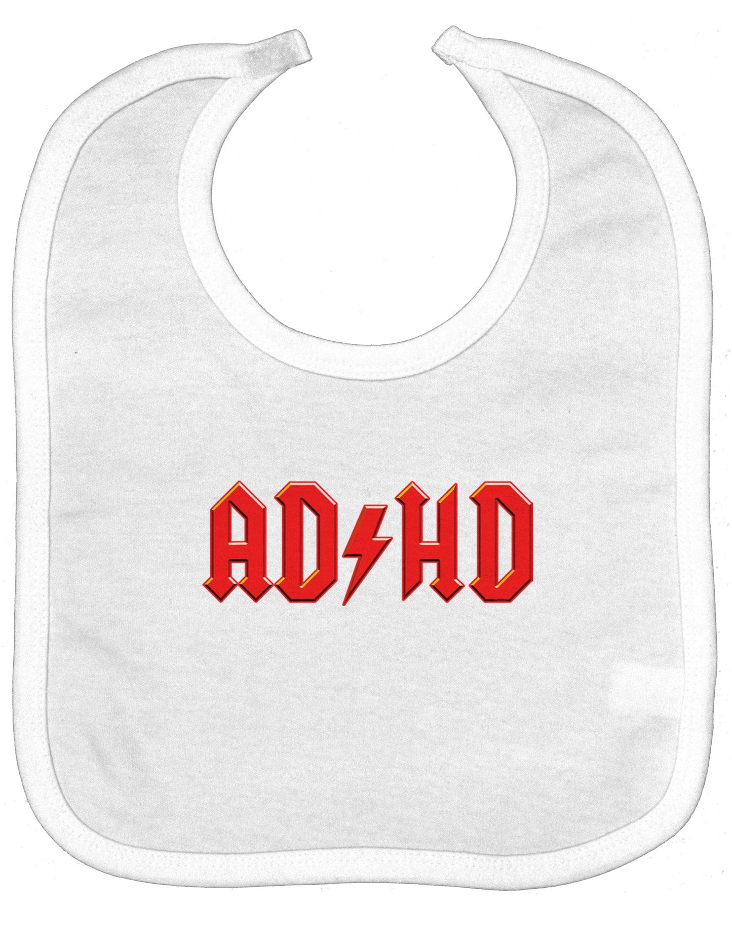 ADHD Lightning Bolt Rockstar Baby Bib
