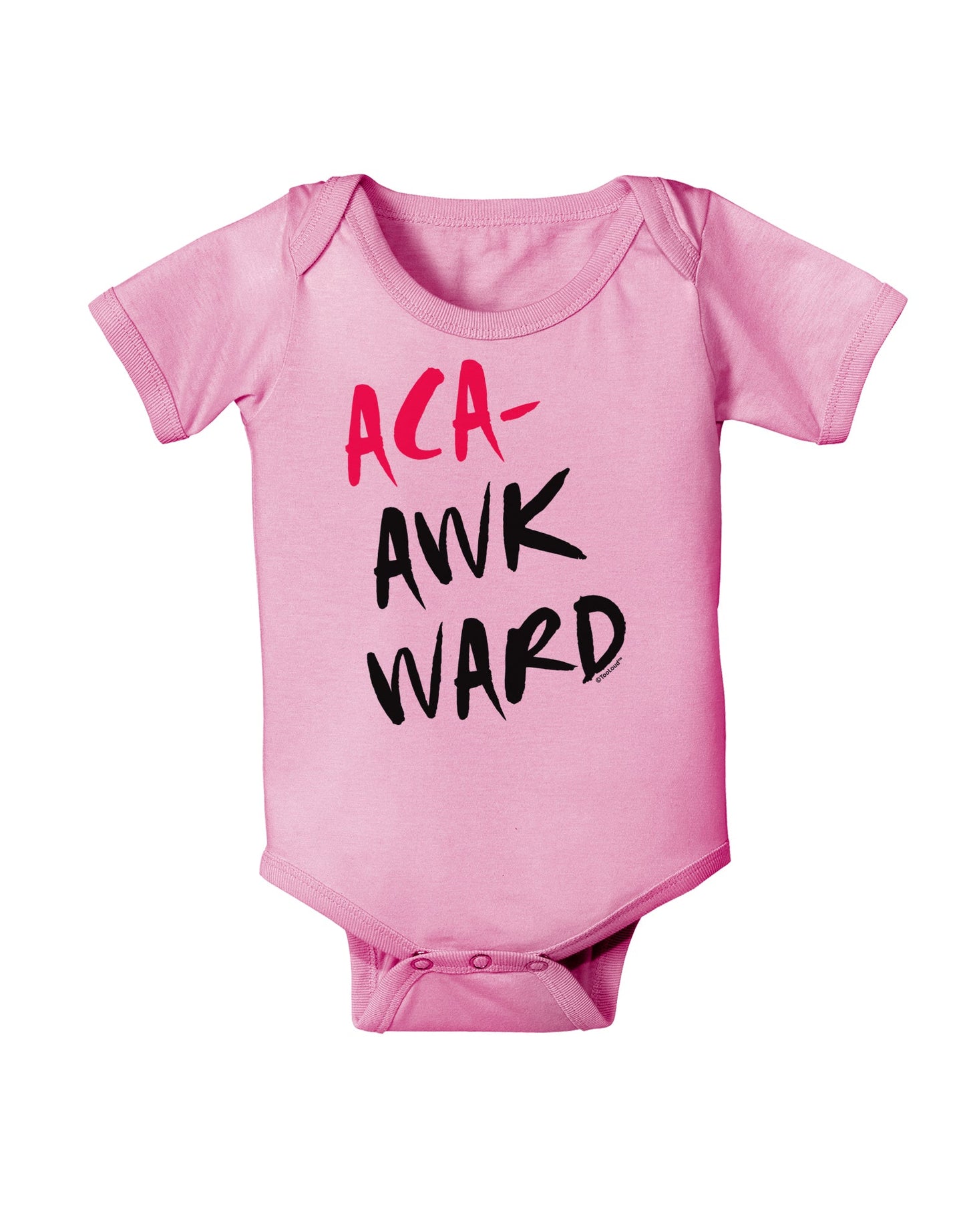 Aca-Awkward Baby Romper Bodysuit-Baby Romper-TooLoud-Light-Pink-06-Months-Davson Sales