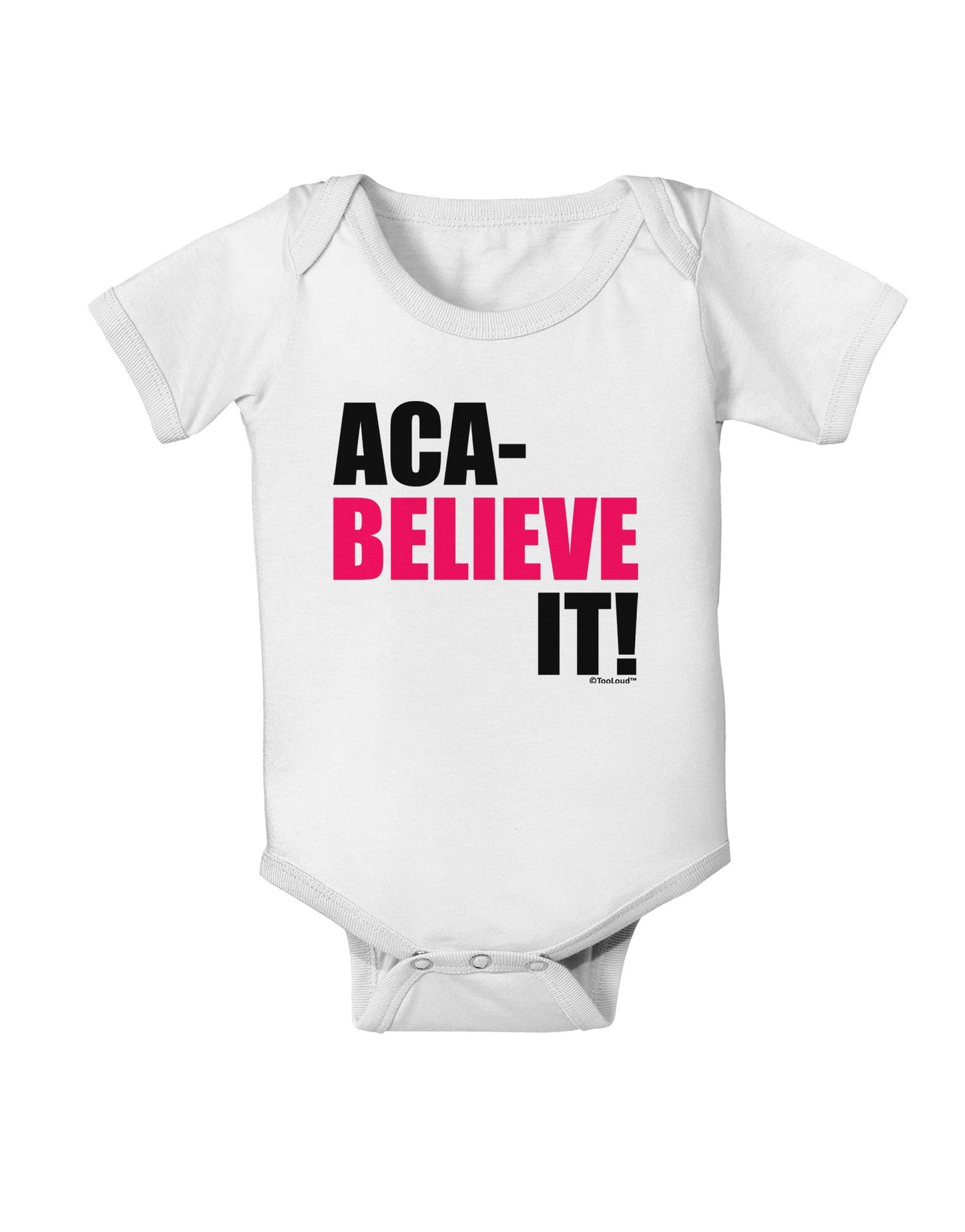 Aca Believe It Baby Romper Bodysuit-Baby Romper-TooLoud-White-06-Months-Davson Sales
