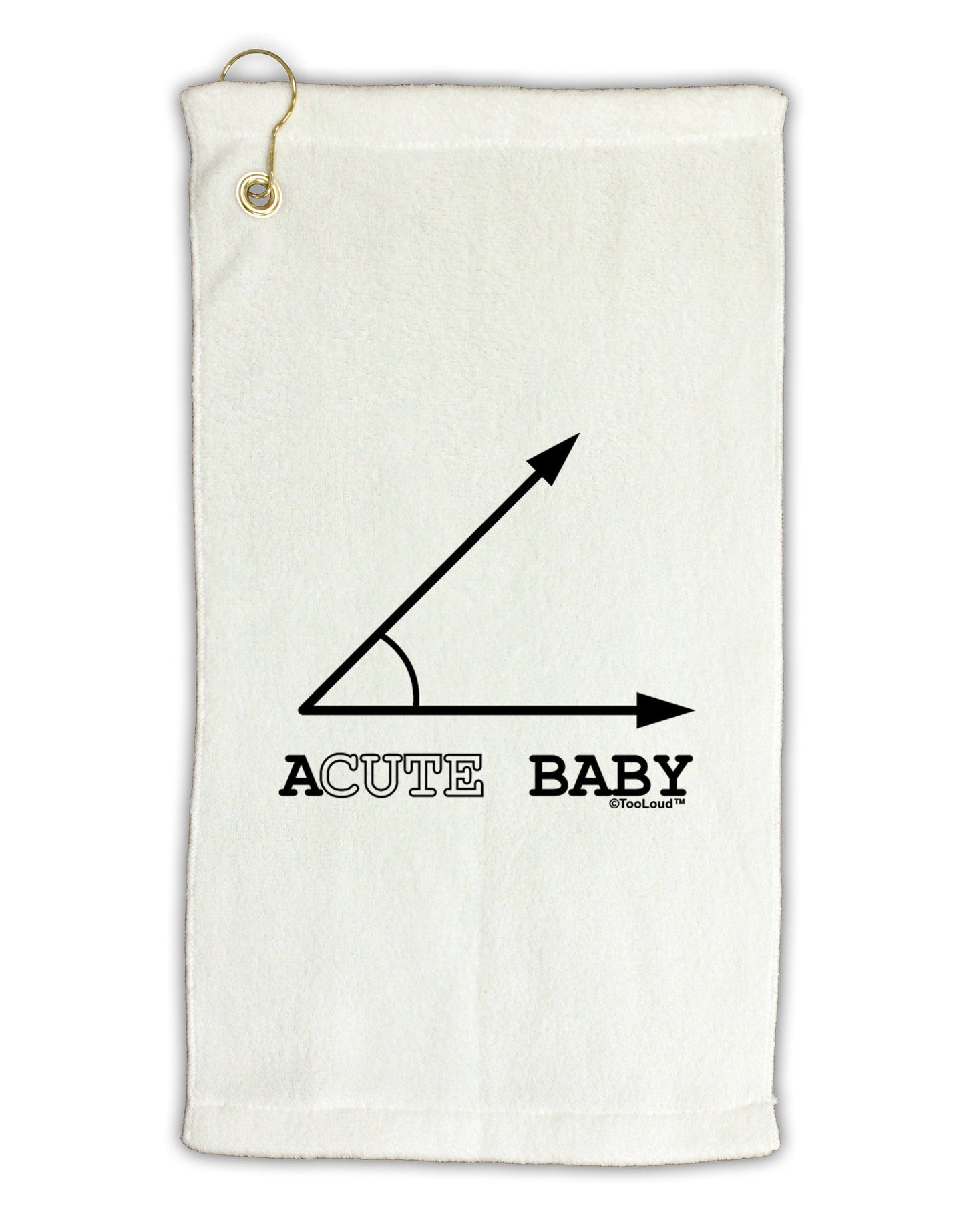 Acute Baby Micro Terry Gromet Golf Towel 11"x19-Golf Towel-TooLoud-White-Davson Sales