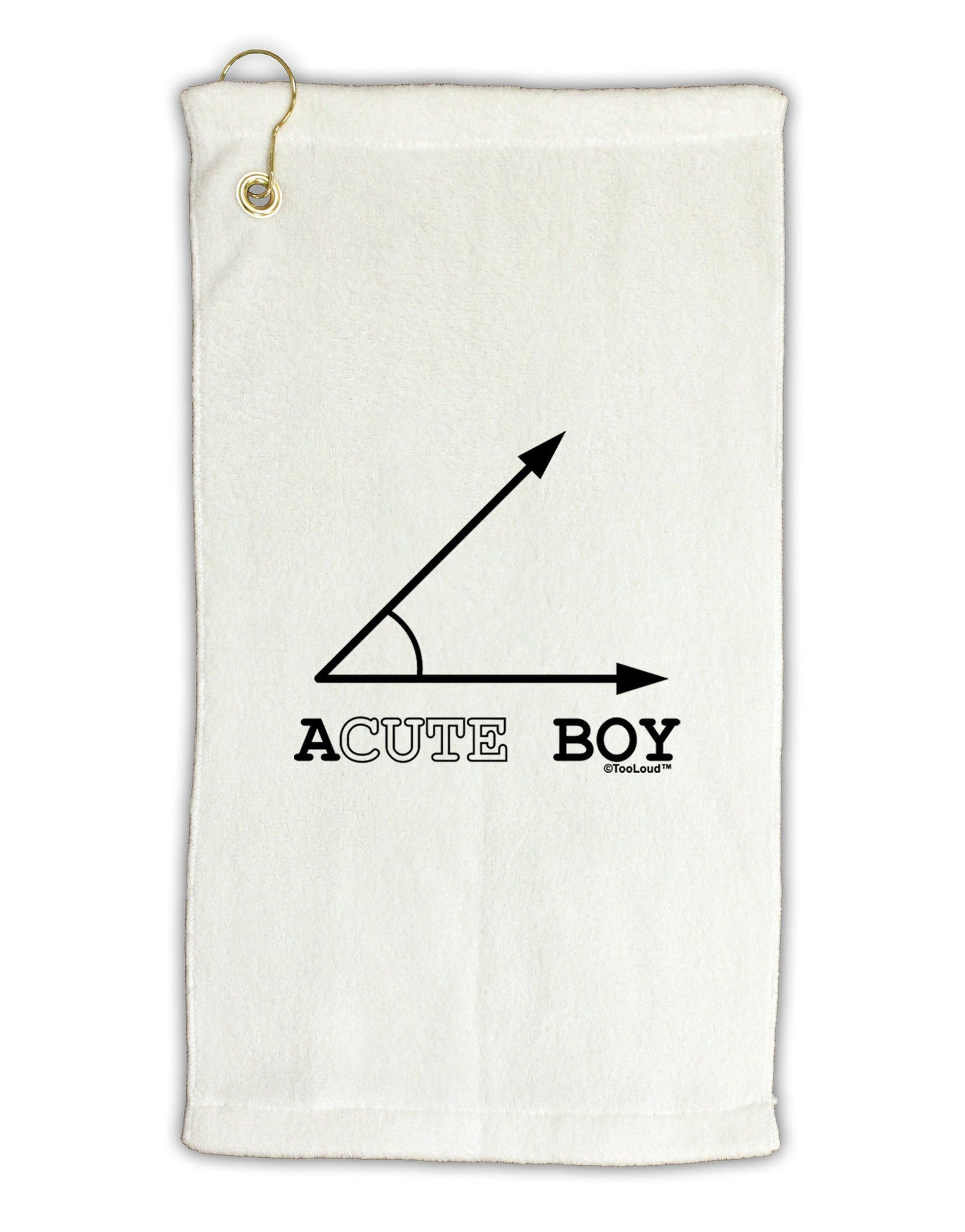Acute Boy Micro Terry Gromet Golf Towel 11"x19-Golf Towel-TooLoud-White-Davson Sales