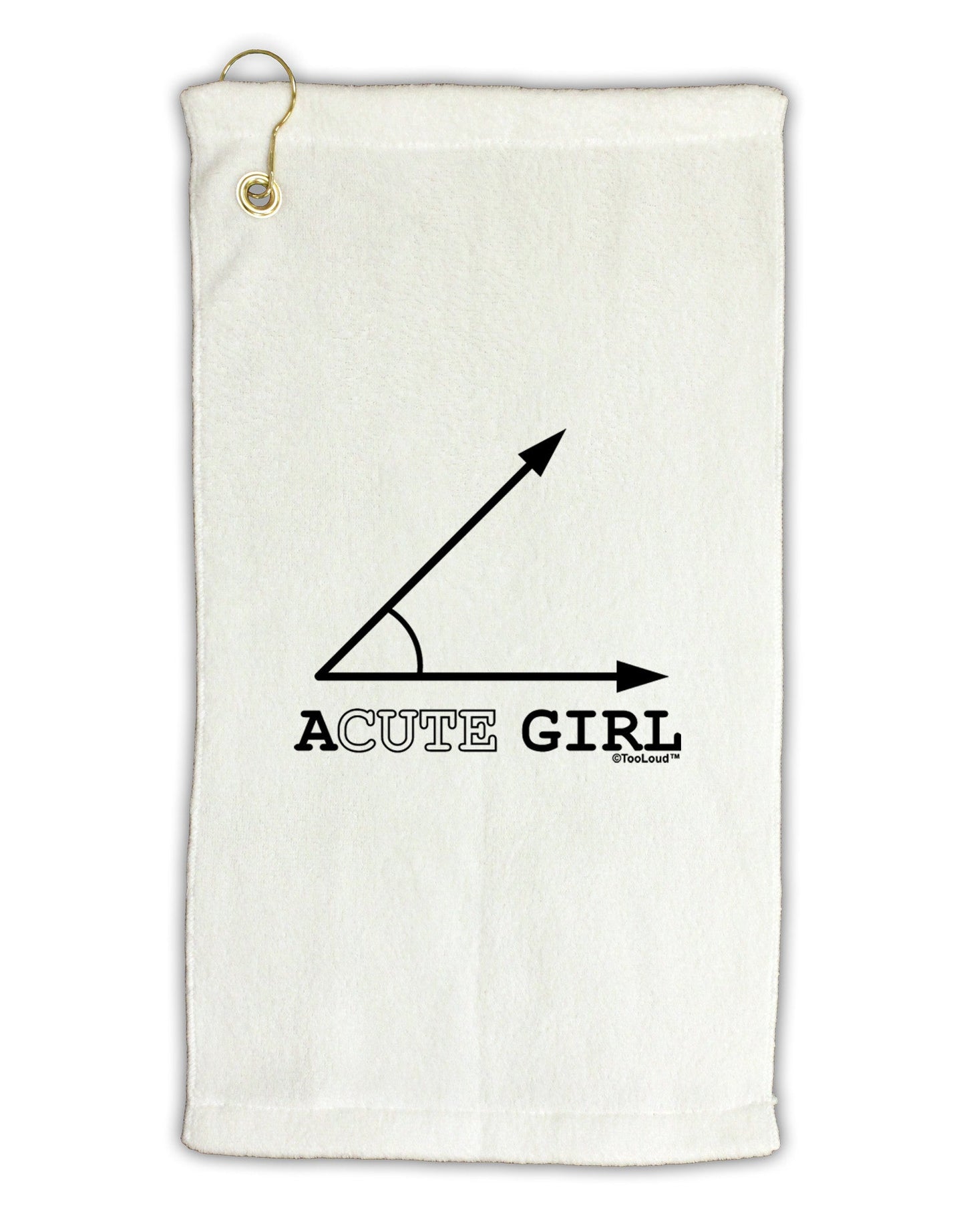 Acute Girl Micro Terry Gromet Golf Towel 11"x19-Golf Towel-TooLoud-White-Davson Sales