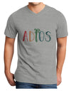 Adios Adult V-Neck T-shirt-Mens T-Shirt-TooLoud-HeatherGray-Small-Davson Sales