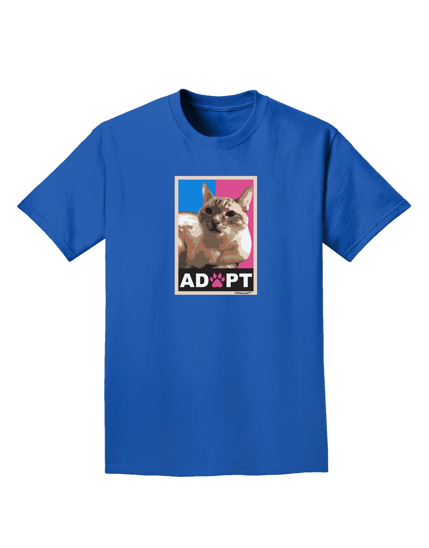 Adopt Cute Kitty Cat Adoption Adult Dark T-Shirt-Mens T-Shirt-TooLoud-Royal-Blue-Small-Davson Sales