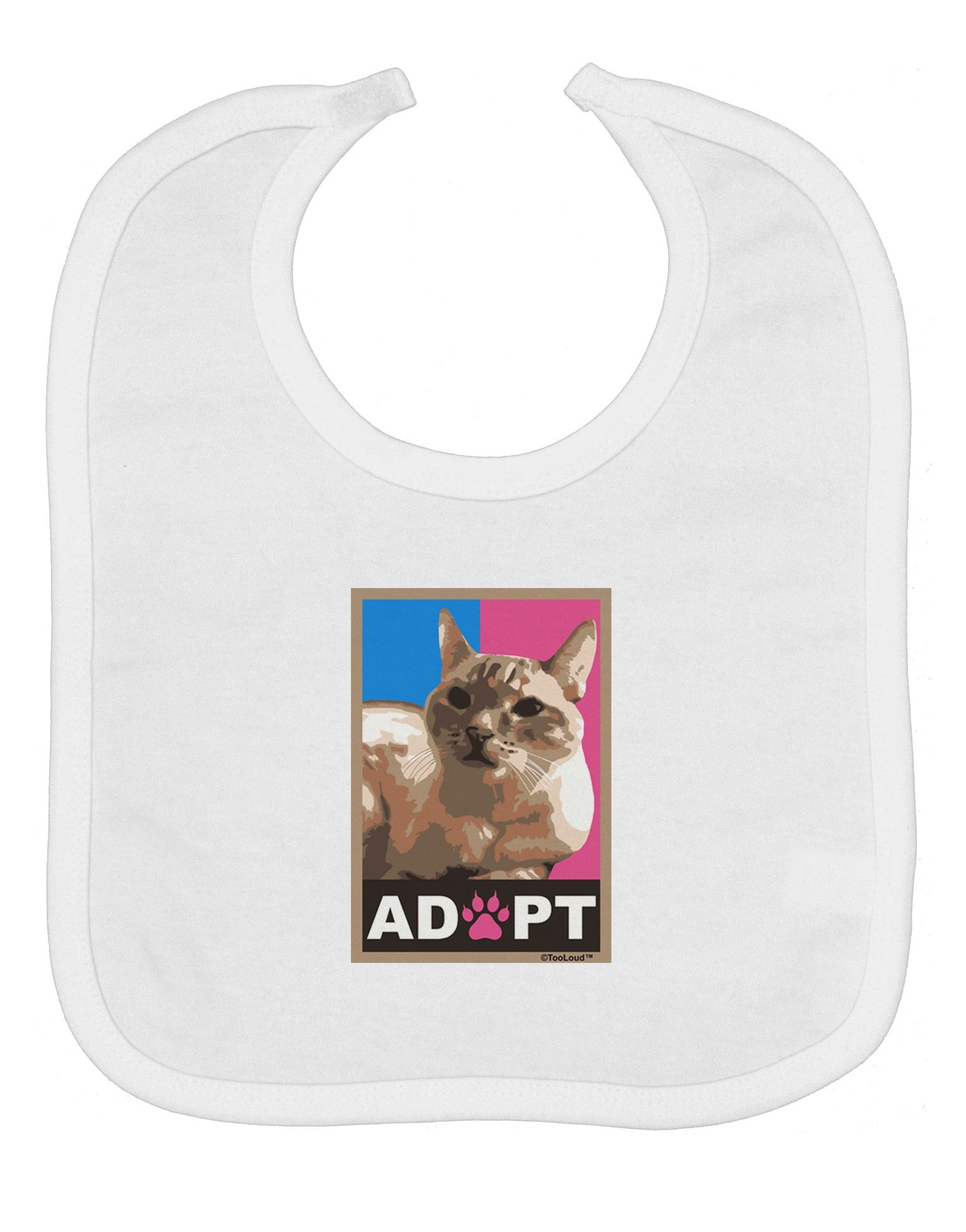 Adopt Cute Kitty Cat Adoption Baby Bib