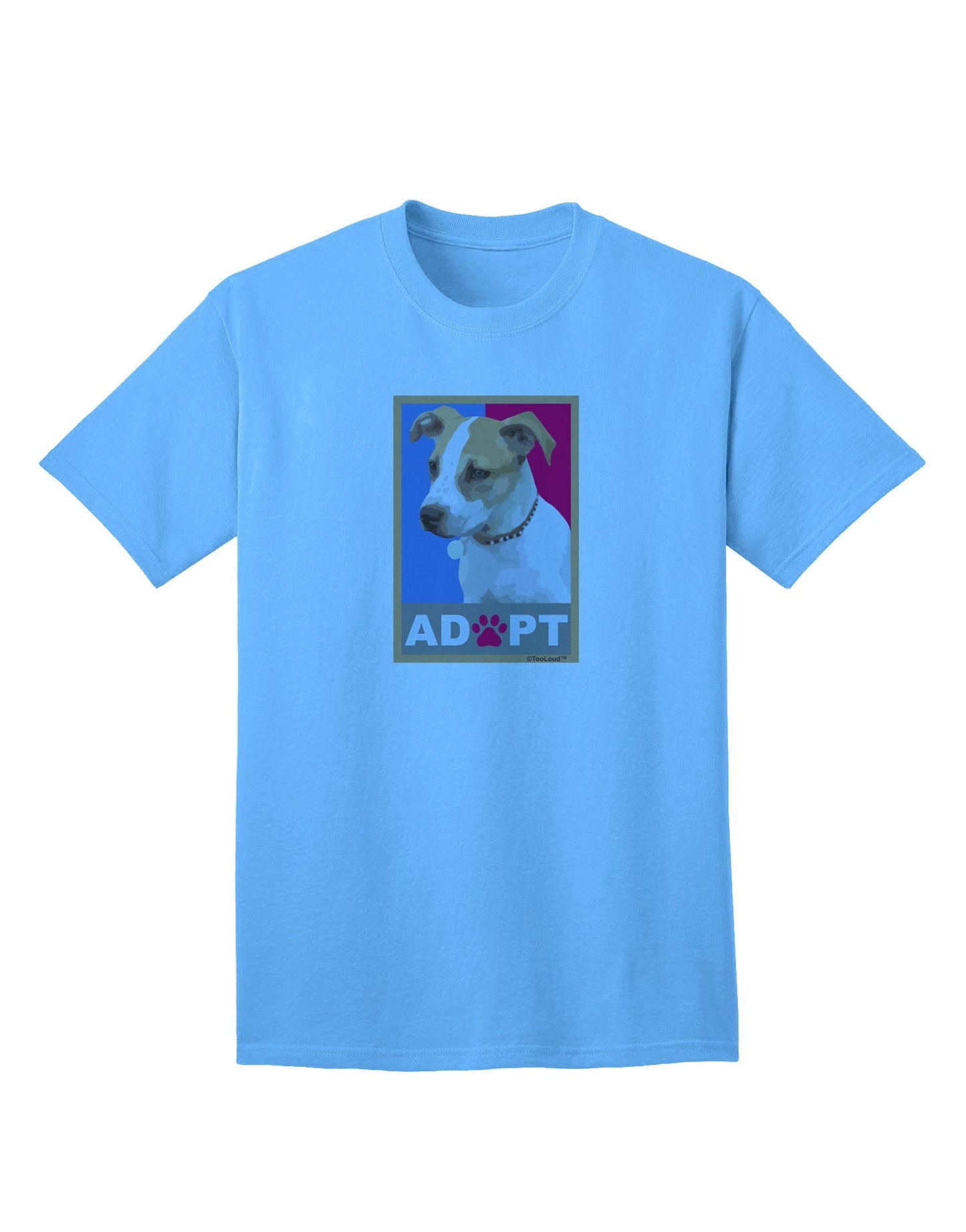 Adopt Cute Puppy Cat Adoption Adult T-Shirt-unisex t-shirt-TooLoud-Aquatic-Blue-Small-Davson Sales