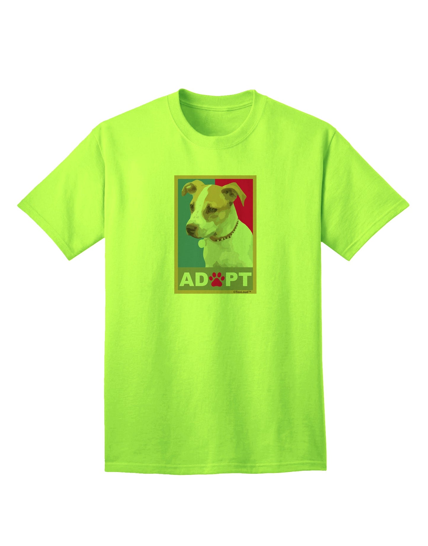 Adopt Cute Puppy Cat Adoption Adult T-Shirt-unisex t-shirt-TooLoud-Neon-Green-Small-Davson Sales