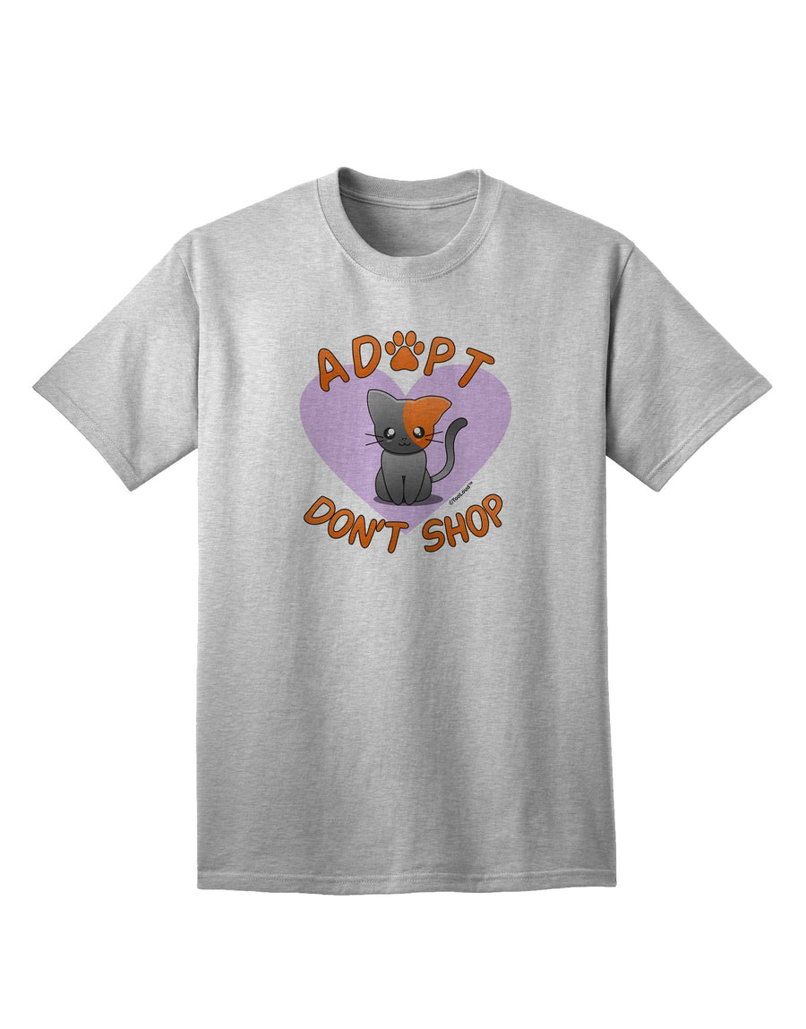 Adopt Don't Shop Cute Kitty Adult T-Shirt-unisex t-shirt-TooLoud-White-Small-Davson Sales