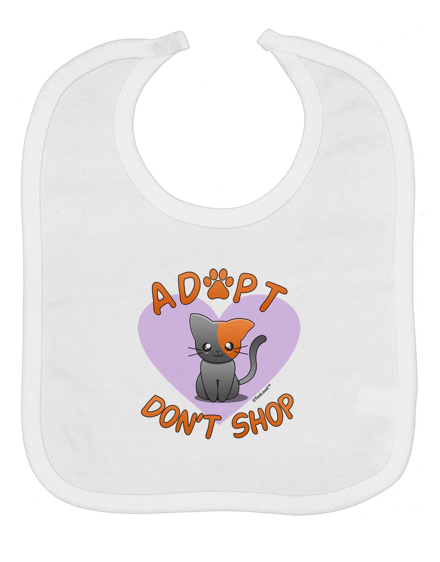 Adopt Don't Shop Cute Kitty Baby Bib