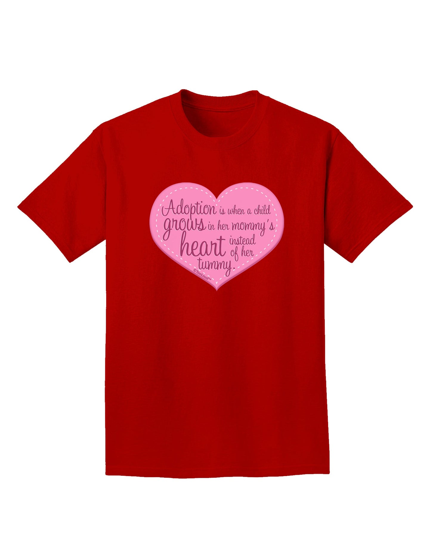 Adoption is When - Mom and Daughter Quote Adult Dark T-Shirt by TooLoud-Mens T-Shirt-TooLoud-Red-Small-Davson Sales