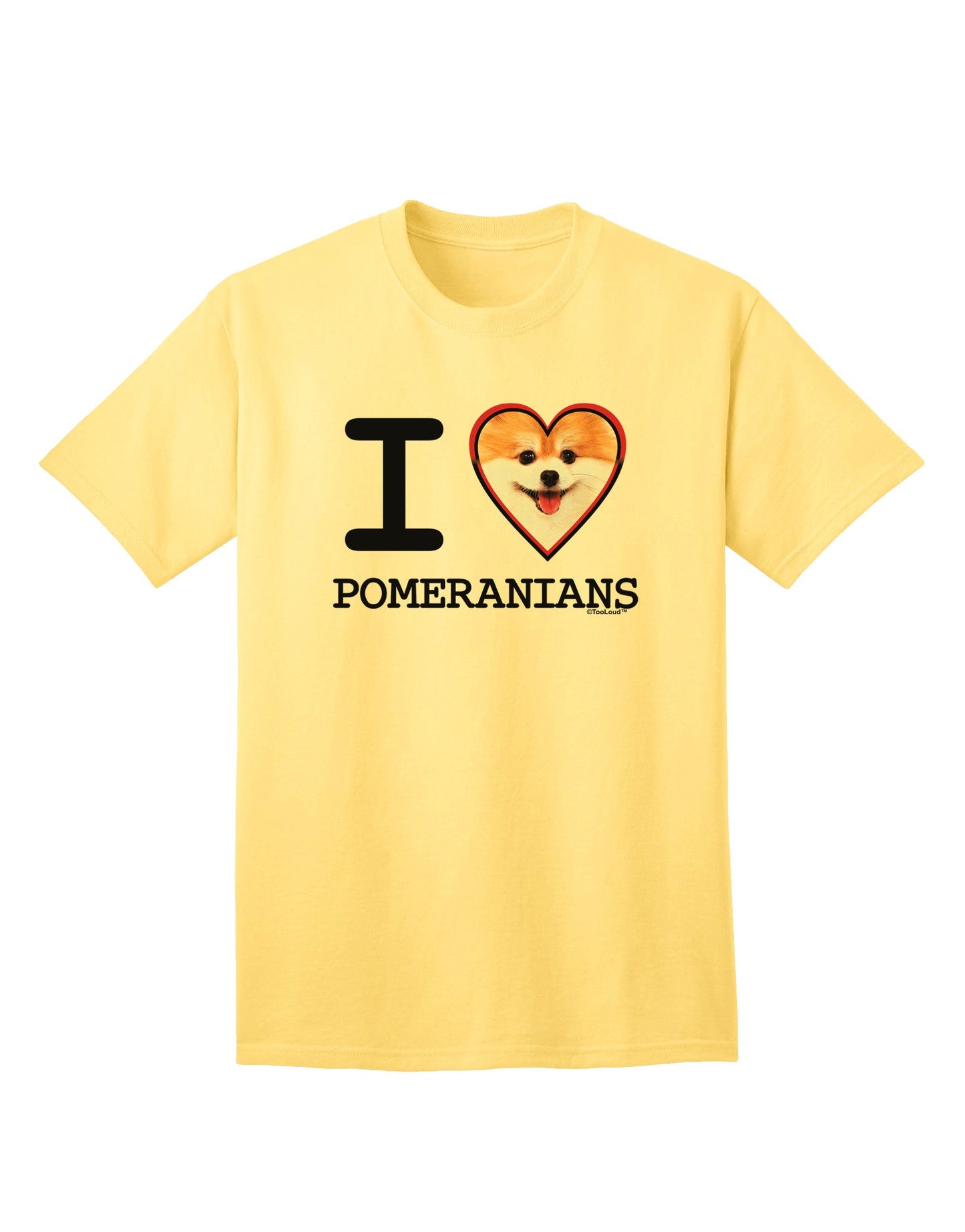 Adore Pomeranians: Premium Adult T-Shirt Collection-Mens T-shirts-TooLoud-Yellow-Small-Davson Sales
