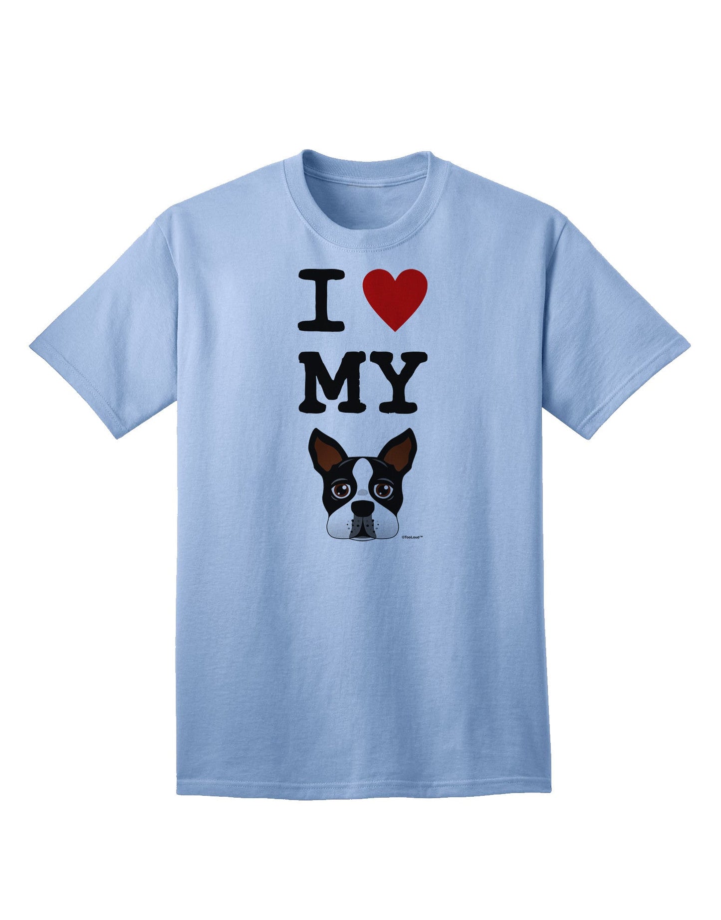 Adore Your Pet: I Heart My Boston Terrier - Premium Adult T-Shirt Collection-Mens T-shirts-TooLoud-Light-Blue-Small-Davson Sales