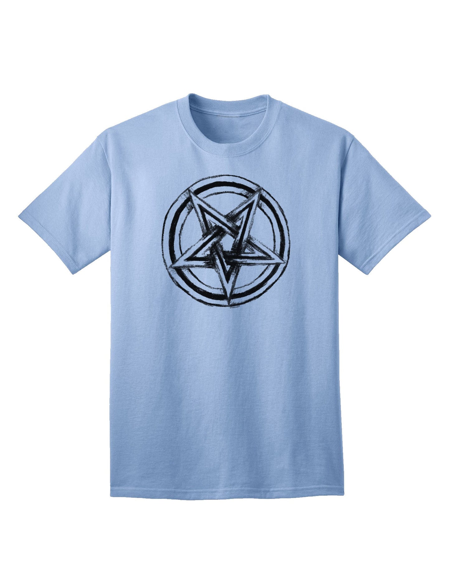 Adult Inverted Pentagram T-Shirt: Embrace the Death Metal Star Aesthetic-Mens T-shirts-TooLoud-Light-Blue-Small-Davson Sales
