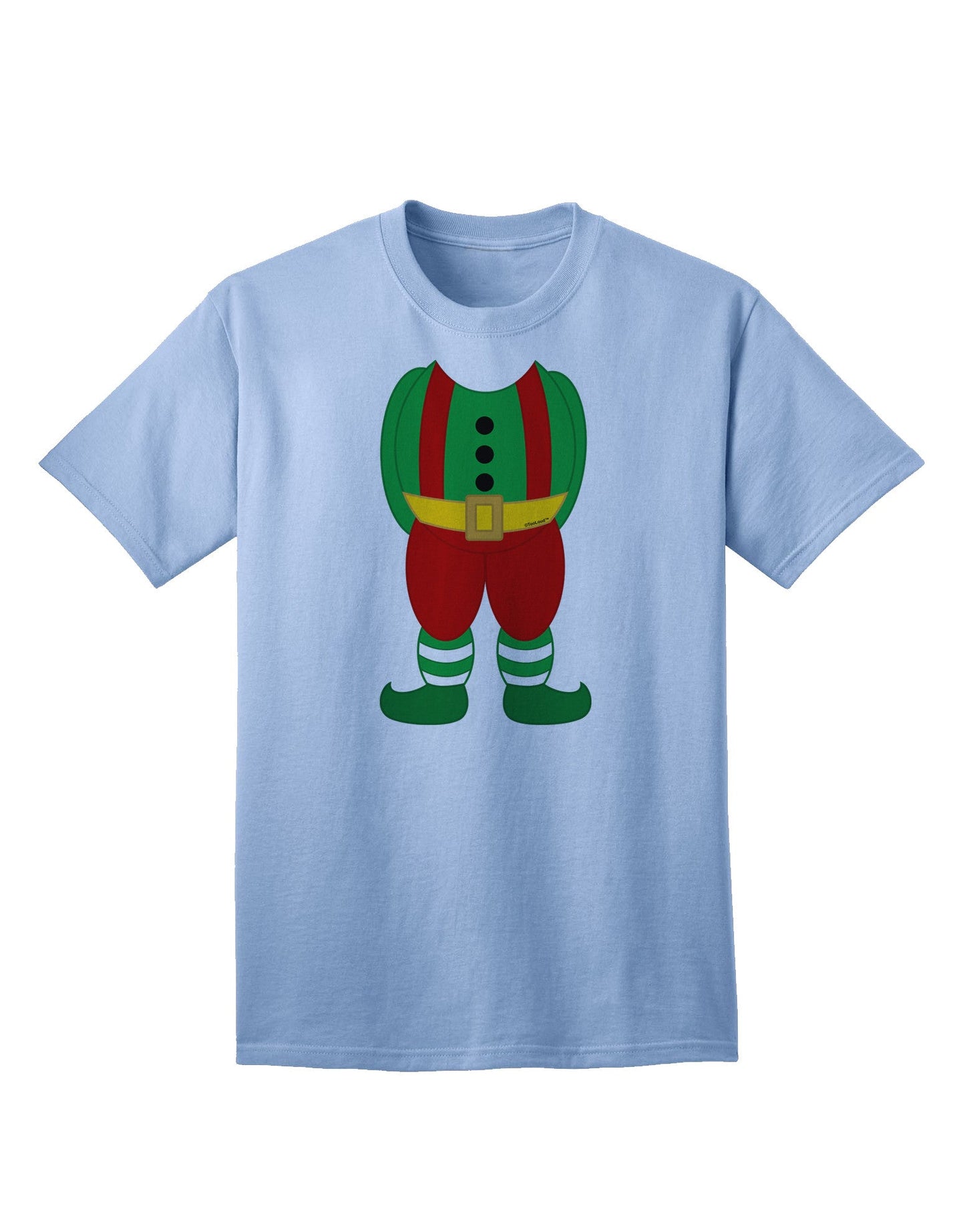 Adult T-Shirt Featuring Christmas Elf Boy Character Design-Mens T-shirts-TooLoud-Light-Blue-Small-Davson Sales