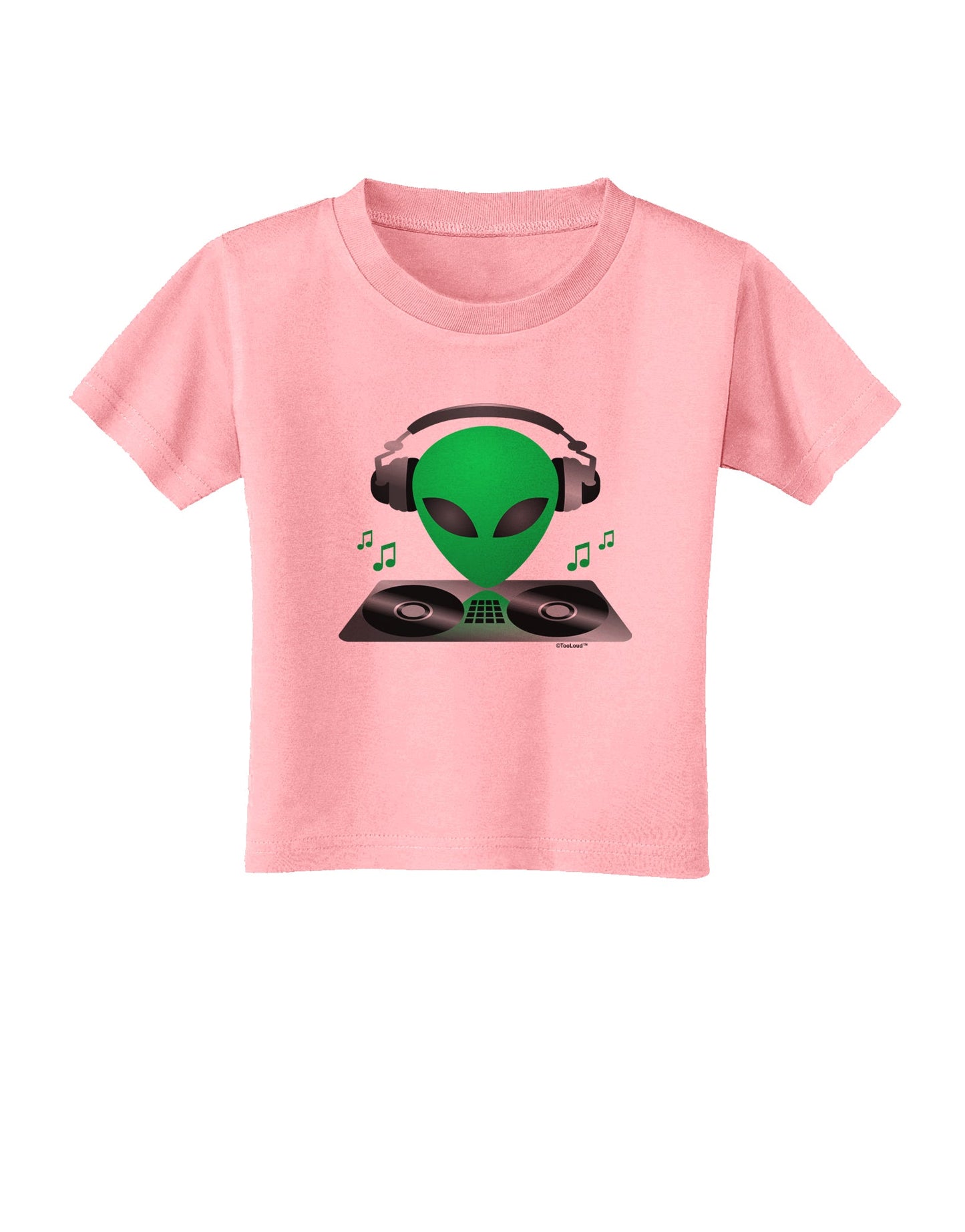 Alien DJ Toddler T-Shirt-Toddler T-Shirt-TooLoud-Candy-Pink-2T-Davson Sales