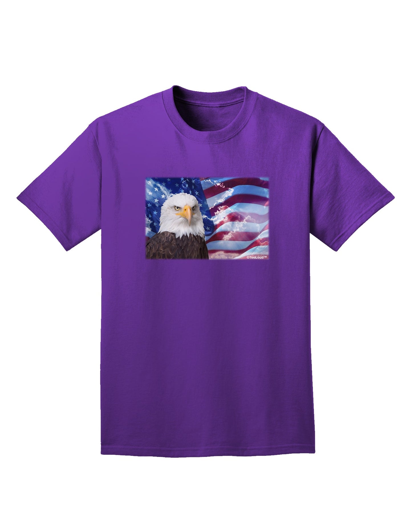 All American Eagle Adult Dark T-Shirt-Mens T-Shirt-TooLoud-Purple-Small-Davson Sales