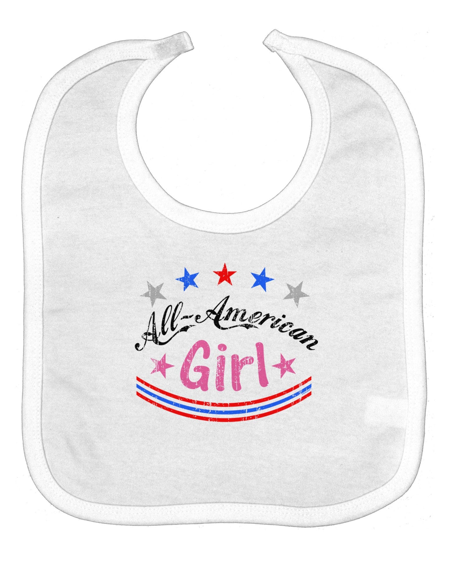 All-American Girl Baby Bib