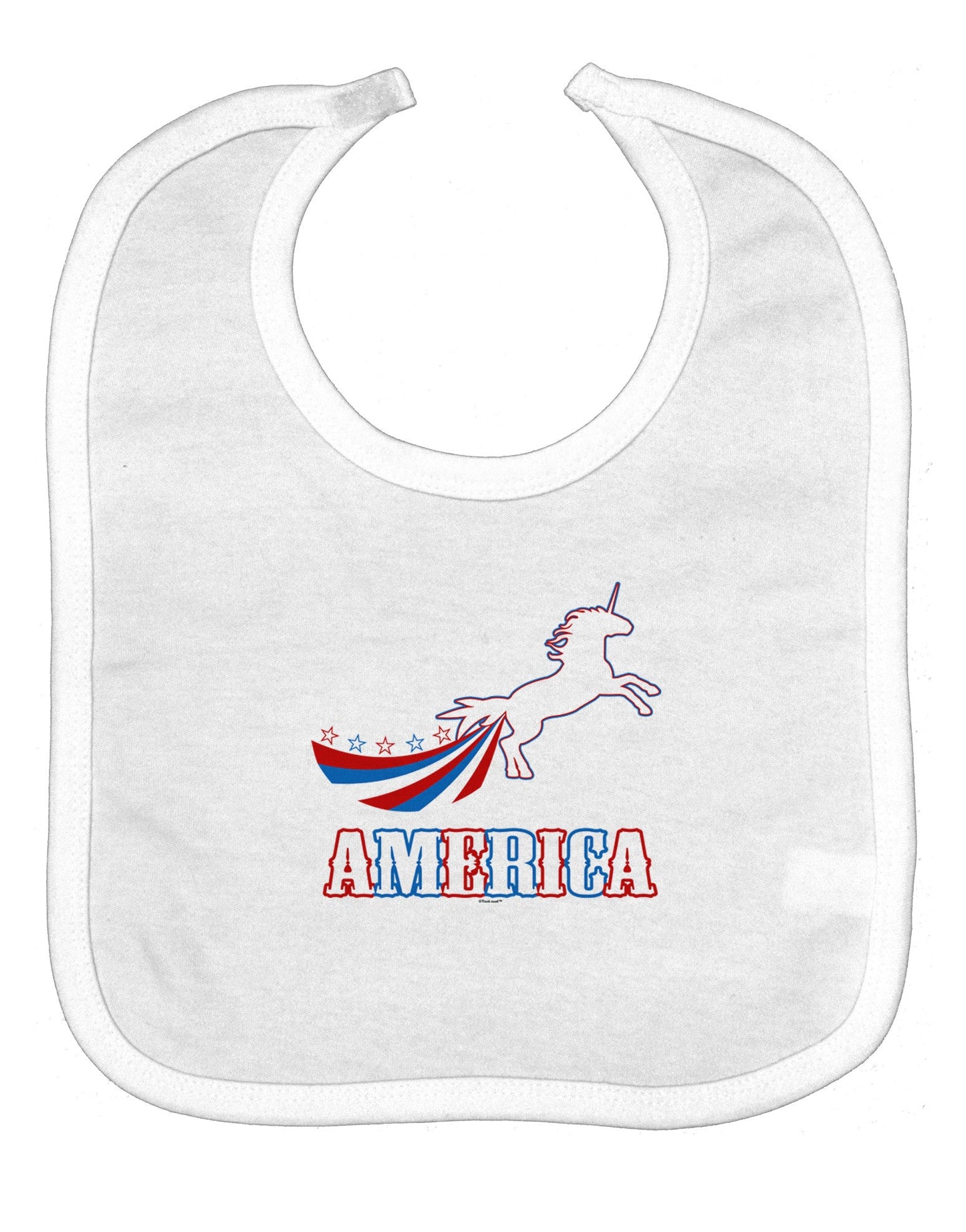 America Unicorn Baby Bib