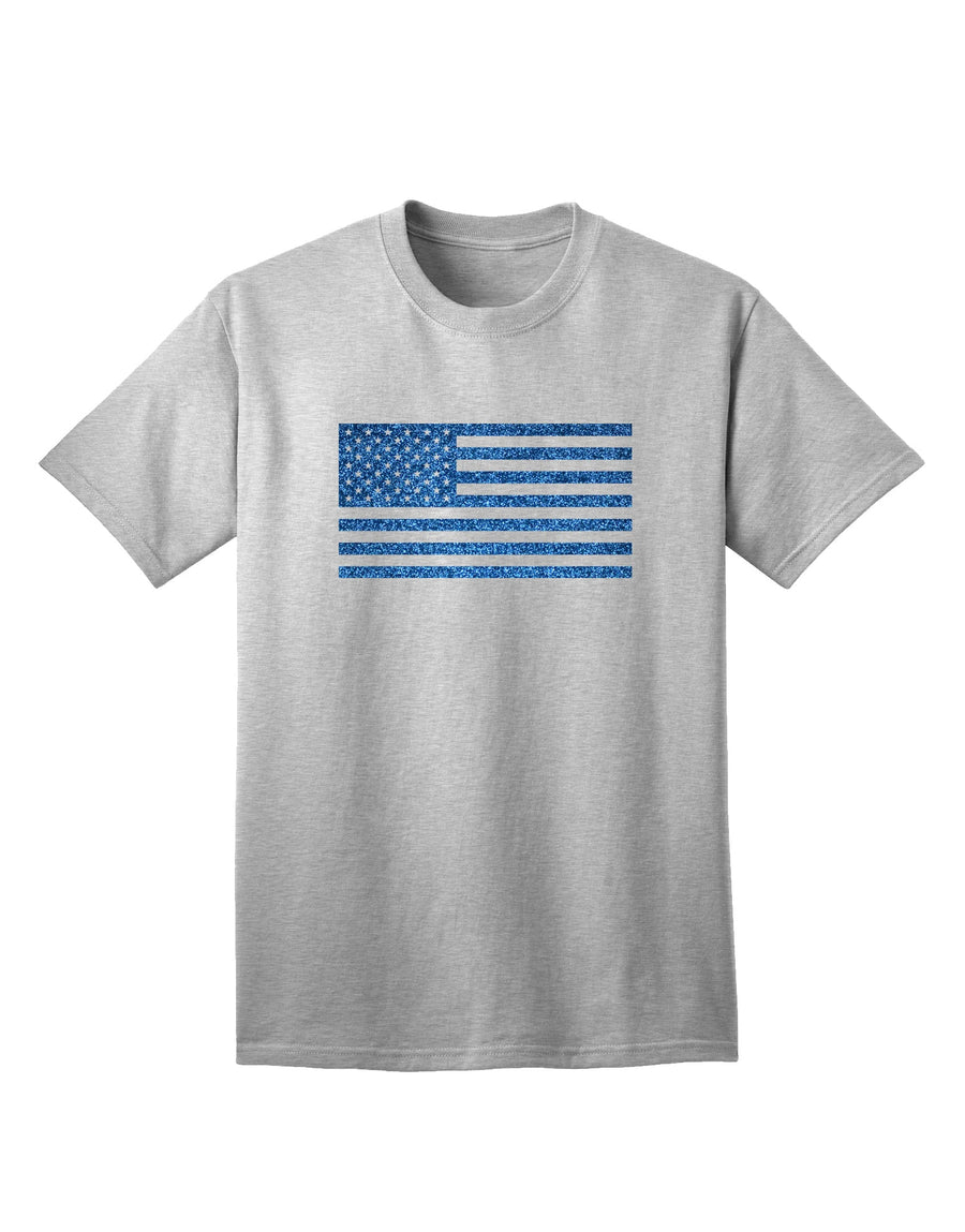 American Flag Glitter - Blue Adult T-Shirt-unisex t-shirt-TooLoud-White-Small-Davson Sales