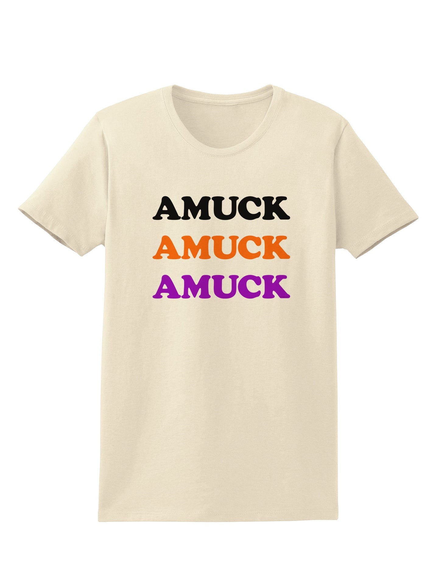 Amuck Amuck Amuck Halloween Womens T-Shirt-Womens T-Shirt-TooLoud-Natural-X-Small-Davson Sales