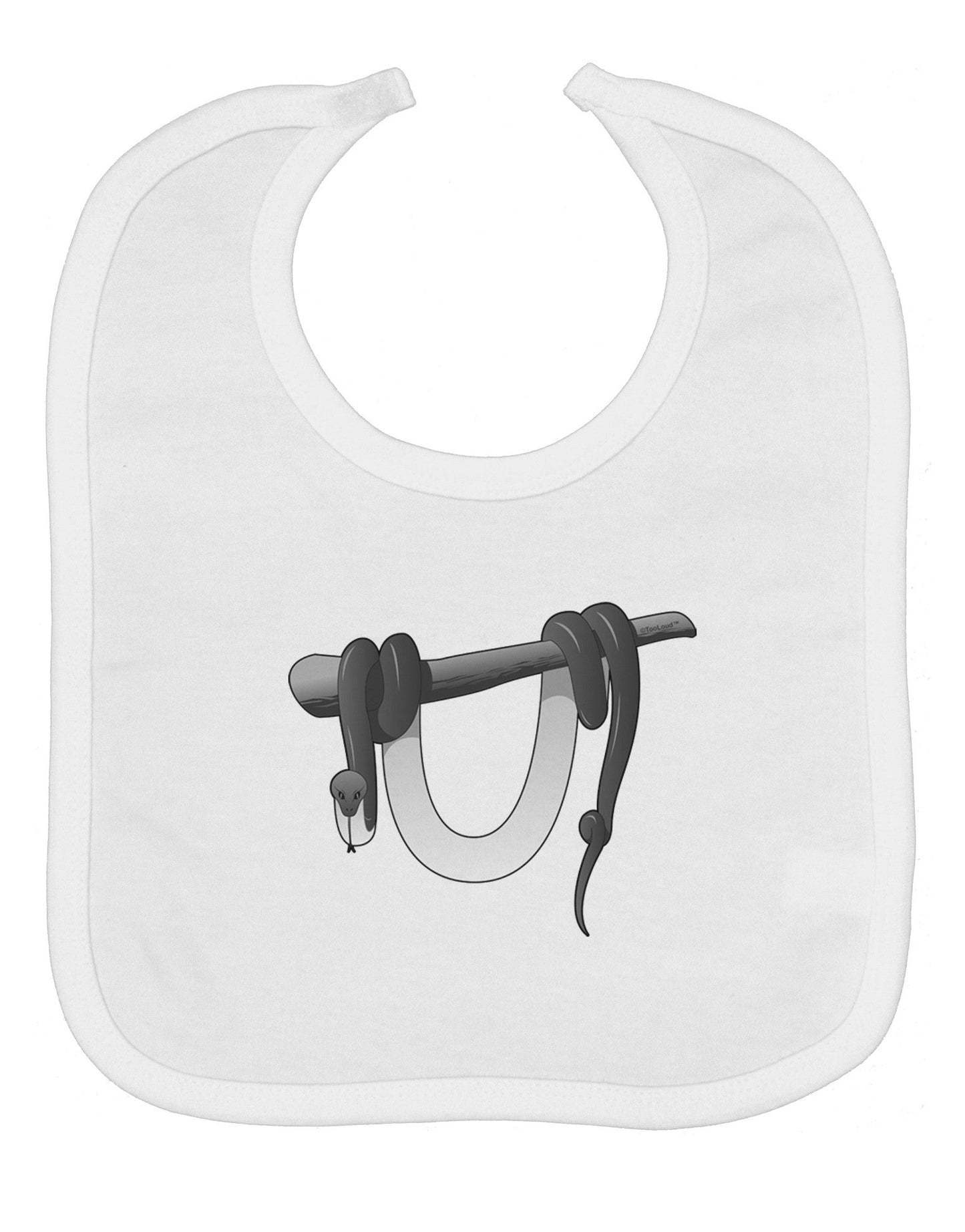 Anaconda Design Grayscale Baby Bib