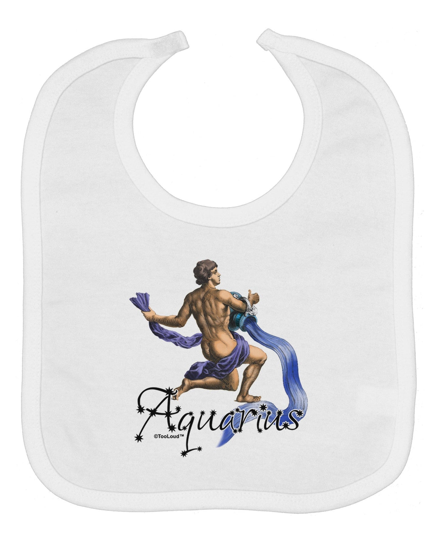 Aquarius Color Illustration Baby Bib