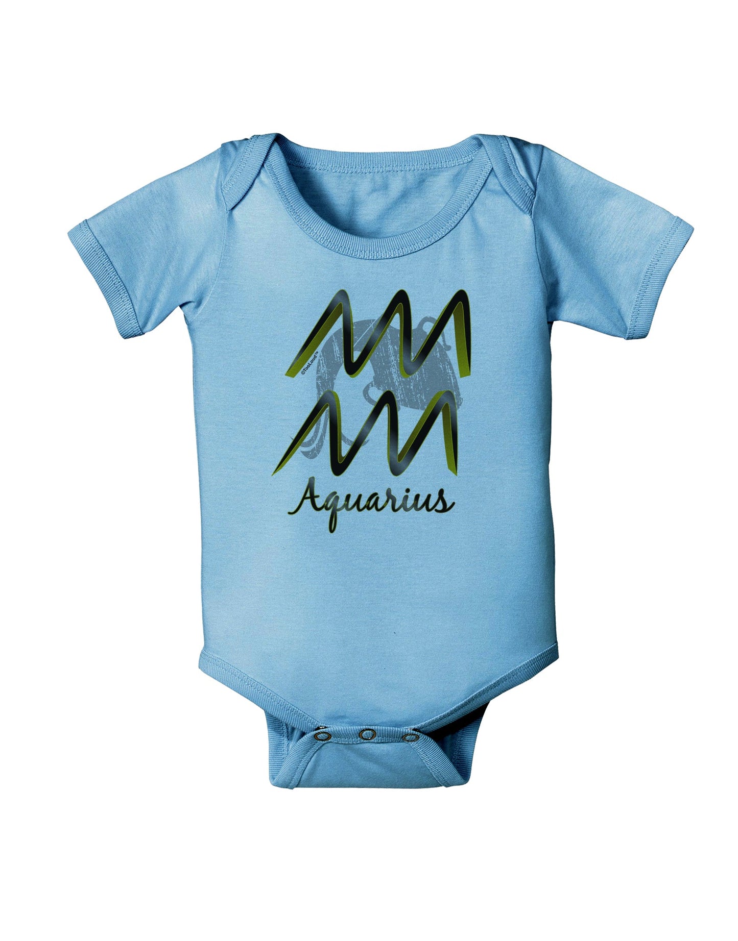 Aquarius Symbol Baby Romper Bodysuit-Baby Romper-TooLoud-LightBlue-06-Months-Davson Sales