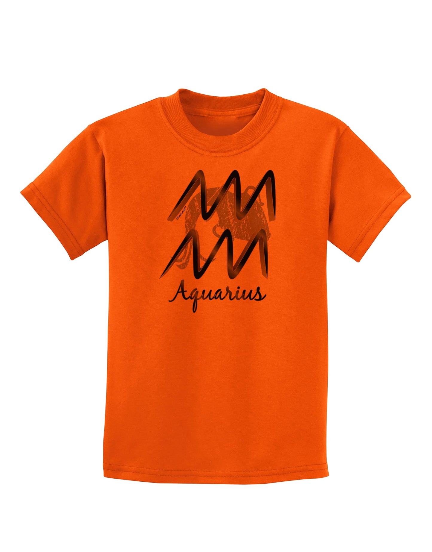 Aquarius Symbol Childrens T-Shirt-Childrens T-Shirt-TooLoud-Orange-X-Small-Davson Sales