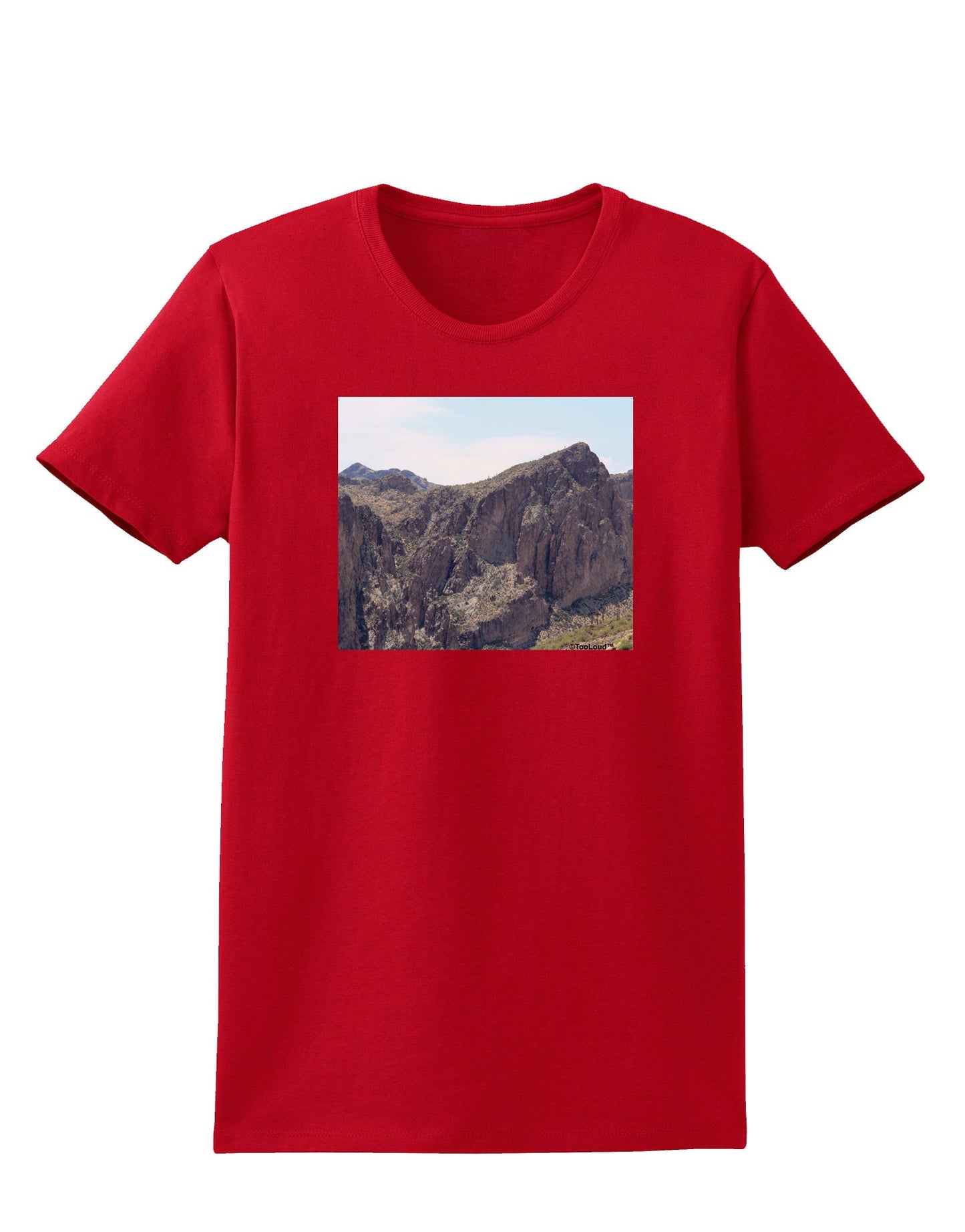 Arizona Saguaro Lake Mountains Womens Dark T-Shirt-TooLoud-Red-X-Small-Davson Sales