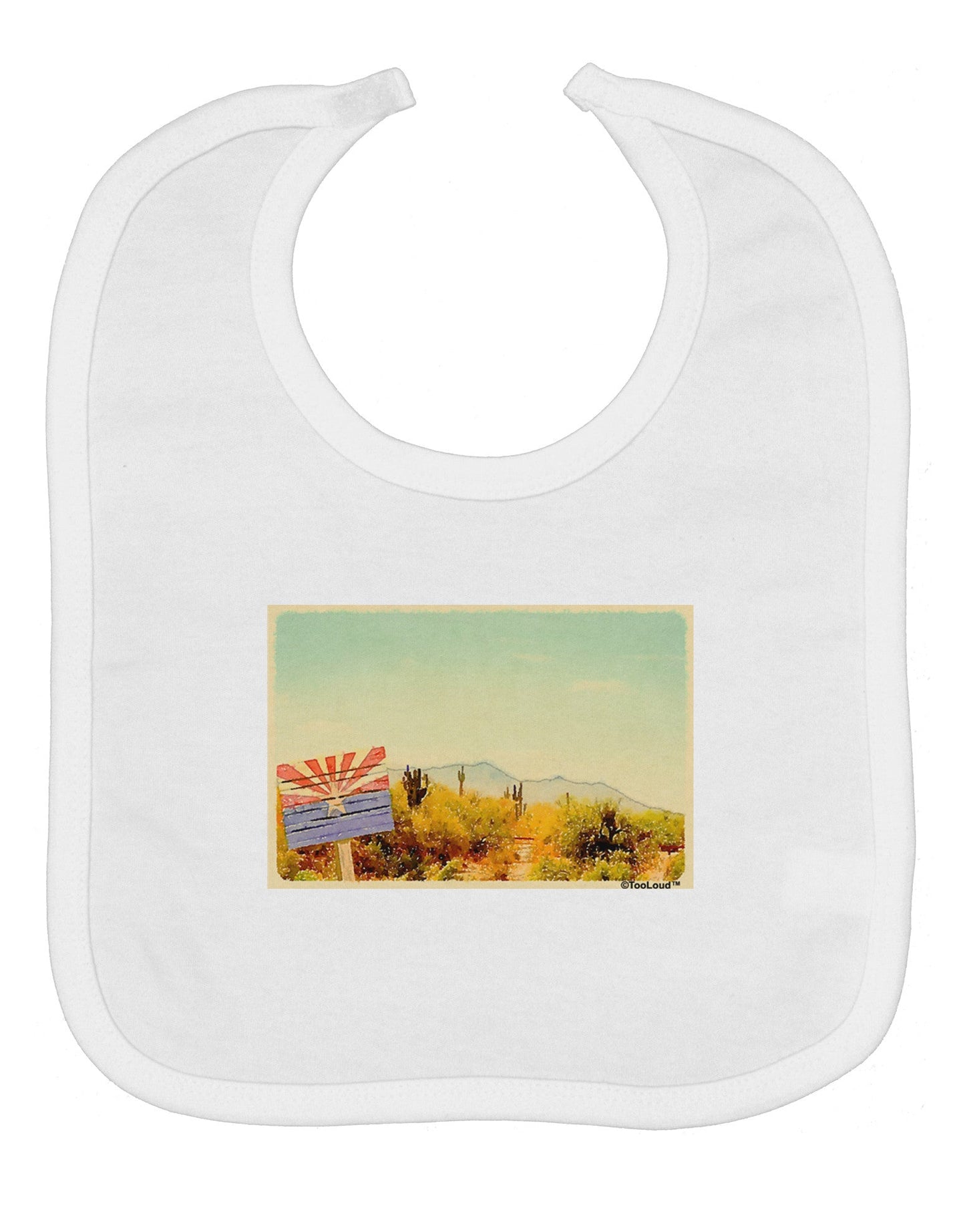 Arizona Scene Watercolor Baby Bib