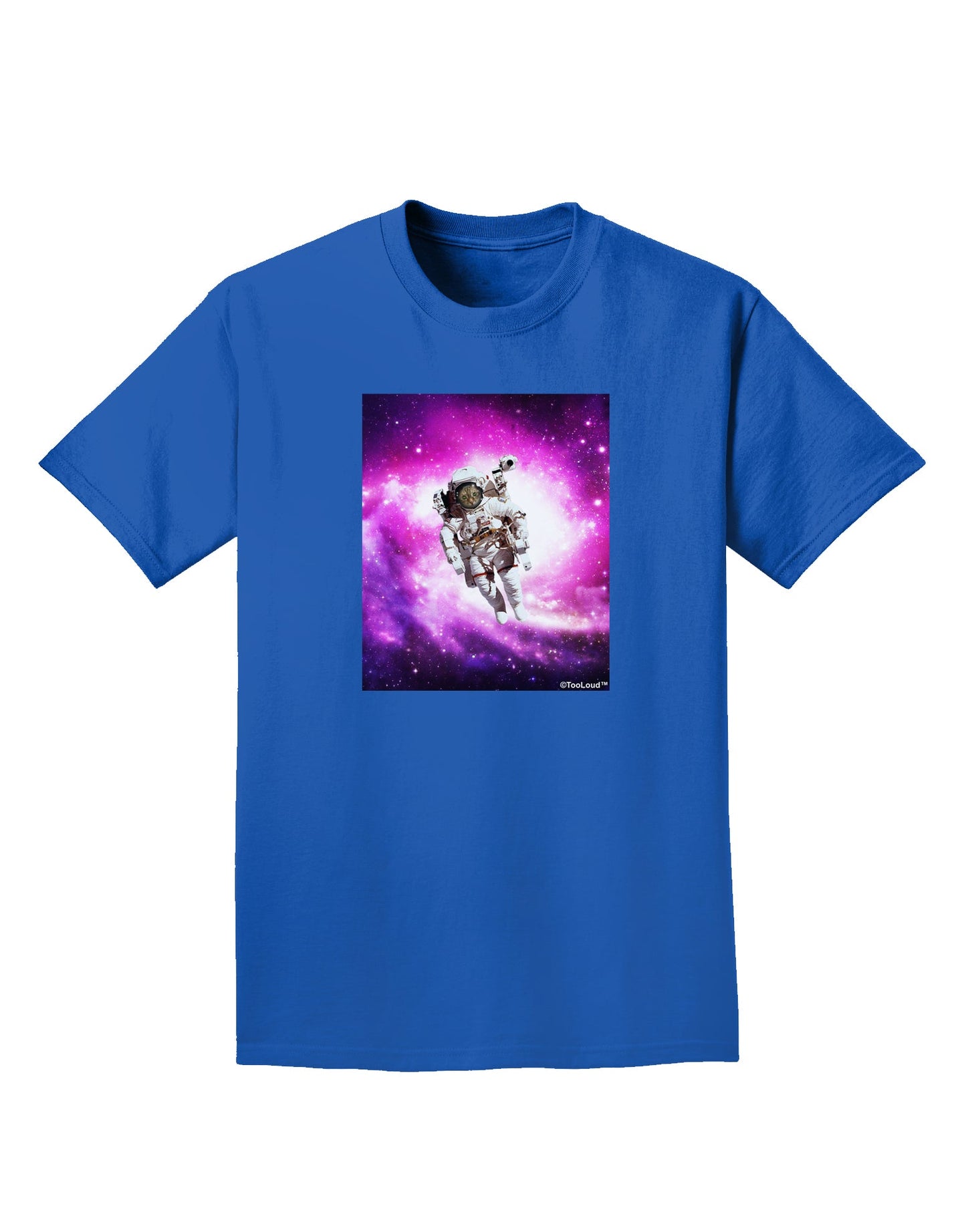 Astronaut Cat Adult Dark T-Shirt-Mens T-Shirt-TooLoud-Royal-Blue-Small-Davson Sales