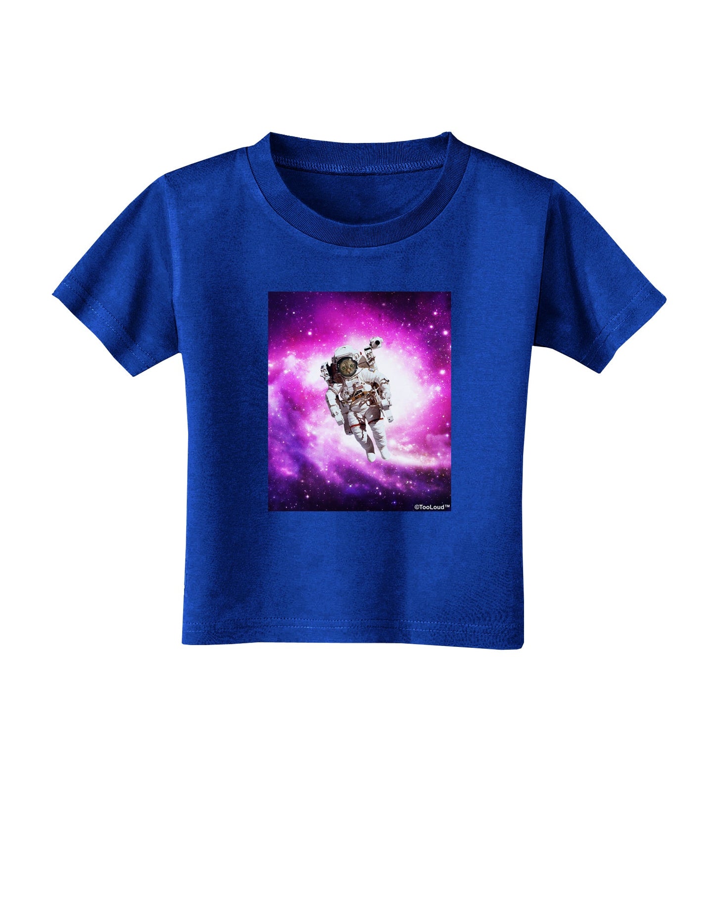 Astronaut Cat Toddler T-Shirt Dark-Toddler T-Shirt-TooLoud-Royal-Blue-2T-Davson Sales