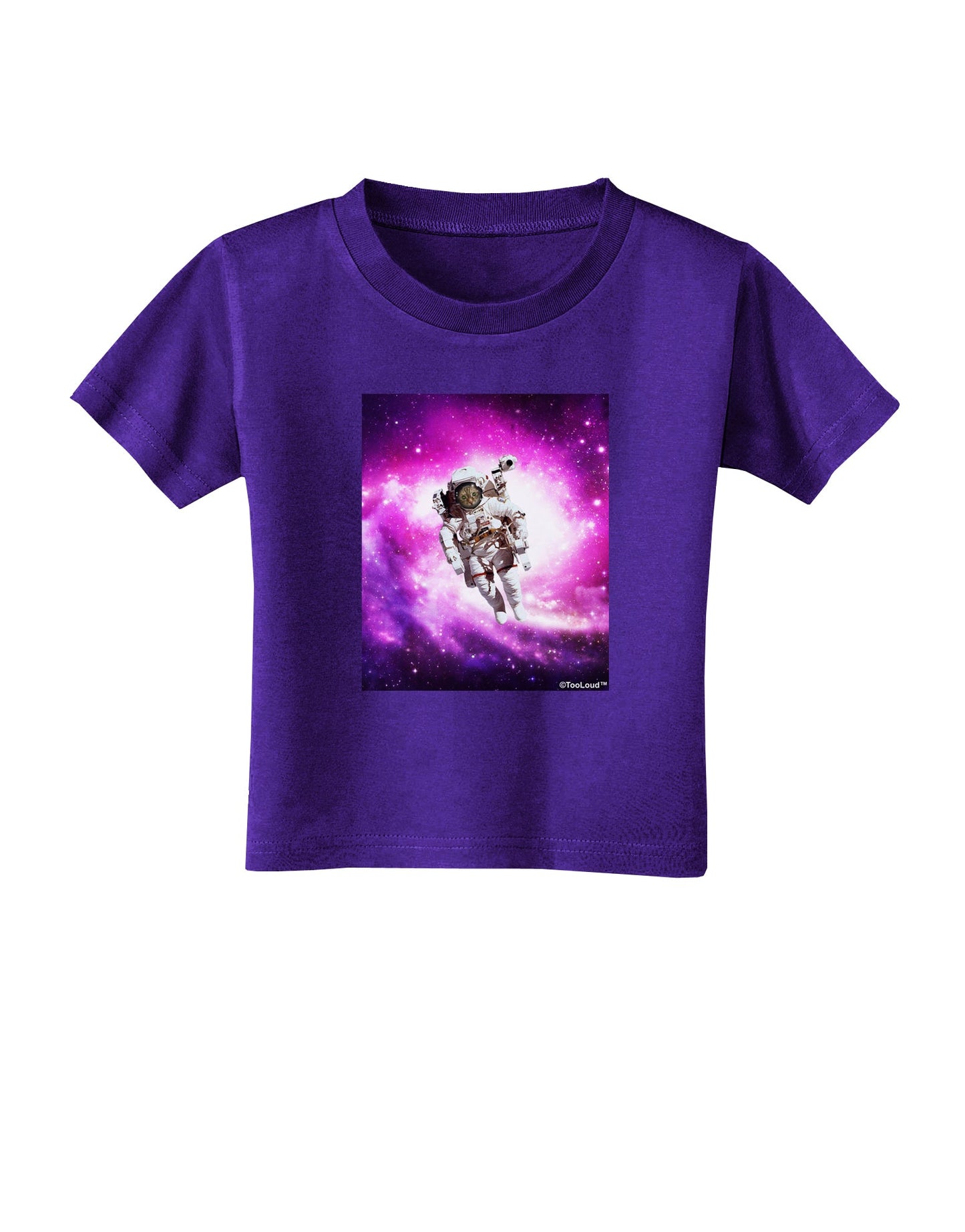Astronaut Cat Toddler T-Shirt Dark-Toddler T-Shirt-TooLoud-Purple-2T-Davson Sales