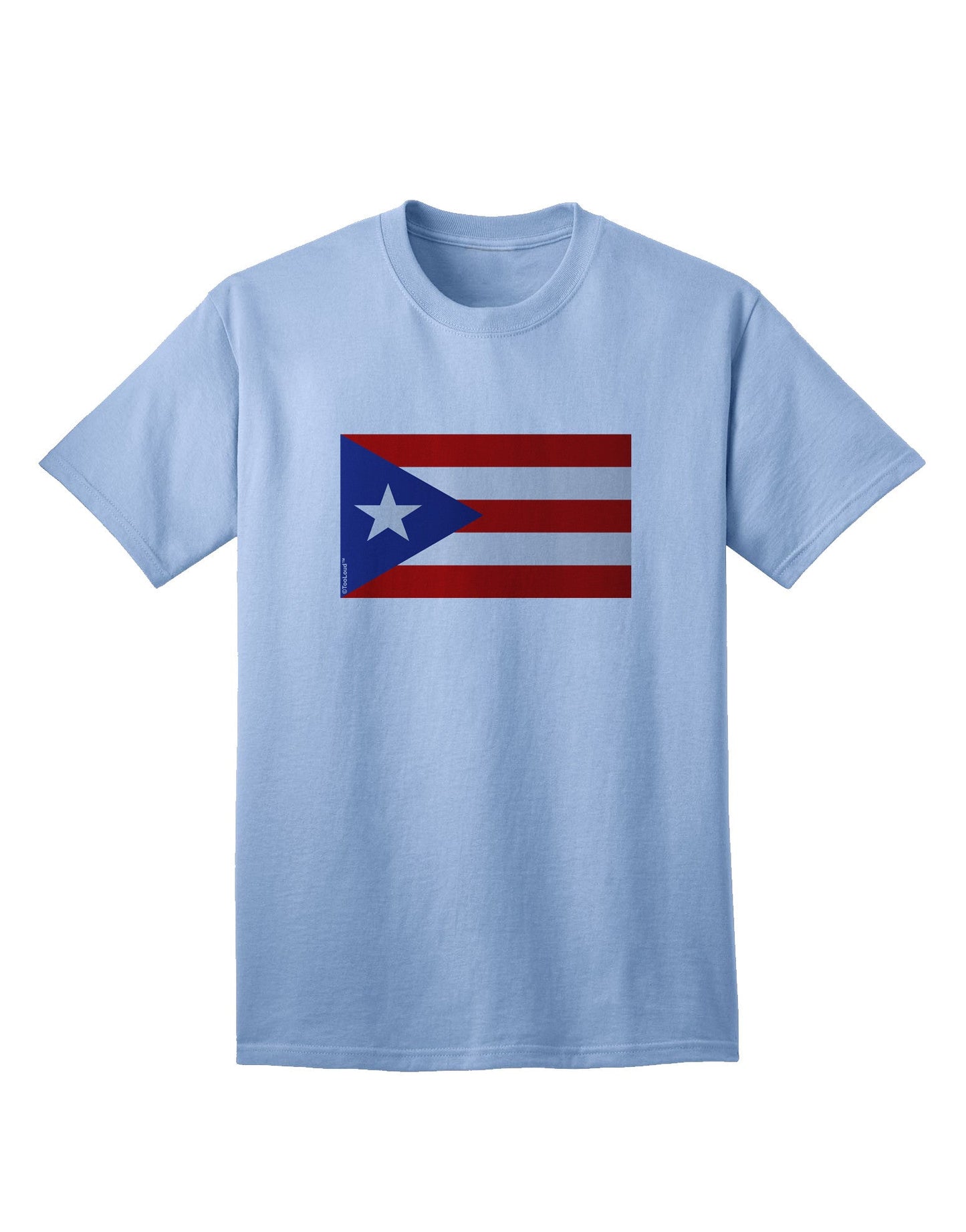 Authentic Puerto Rico Flag - Premium Adult T-Shirt Collection-Mens T-shirts-TooLoud-Light-Blue-Small-Davson Sales