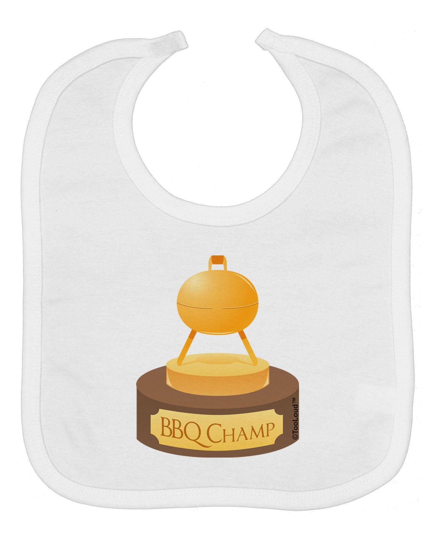BBQ Champ - Golden Grill Trophy Baby Bib by TooLoud