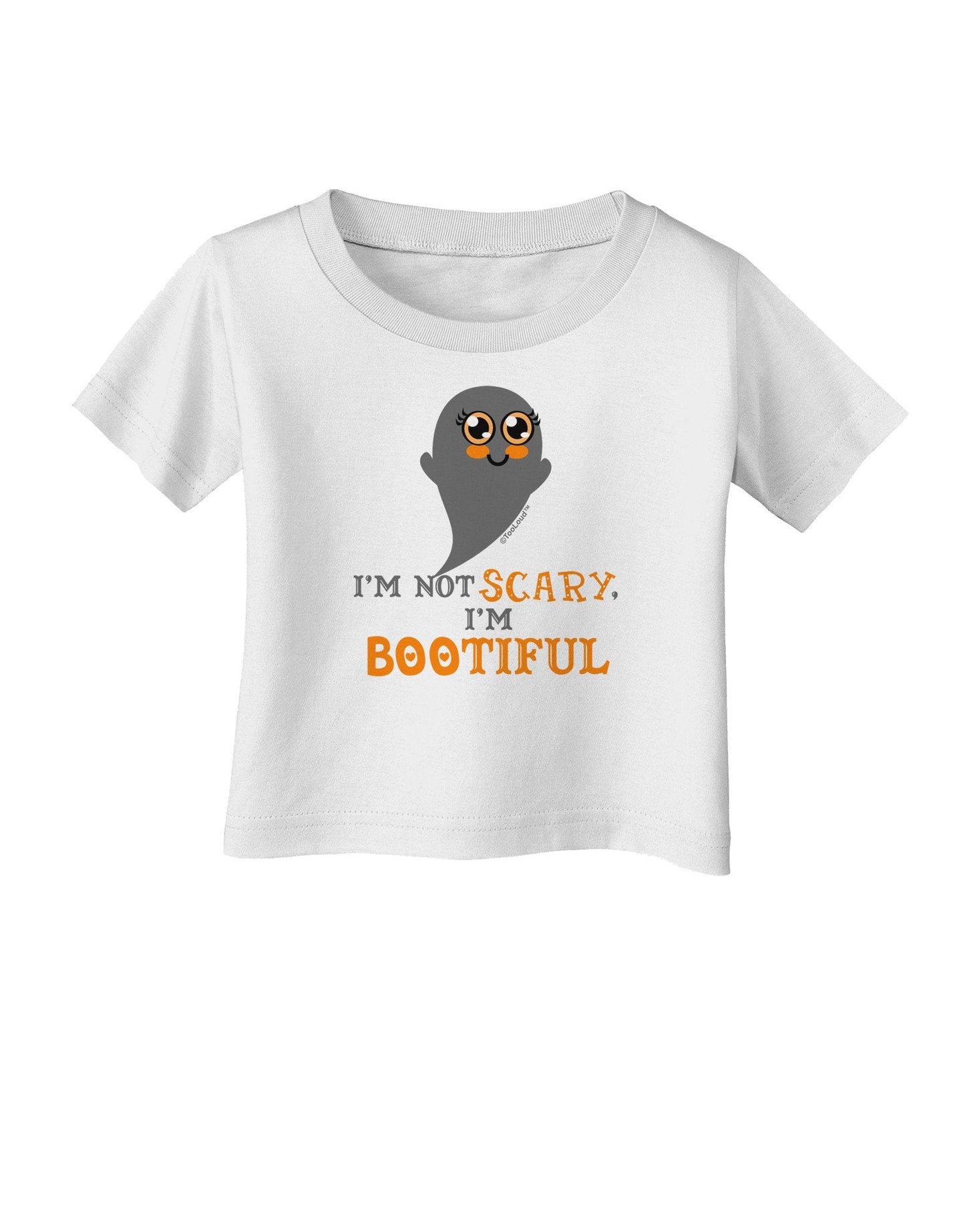 BOOtiful Ghost Orange Infant T-Shirt-Infant T-Shirt-TooLoud-White-18-Months-Davson Sales