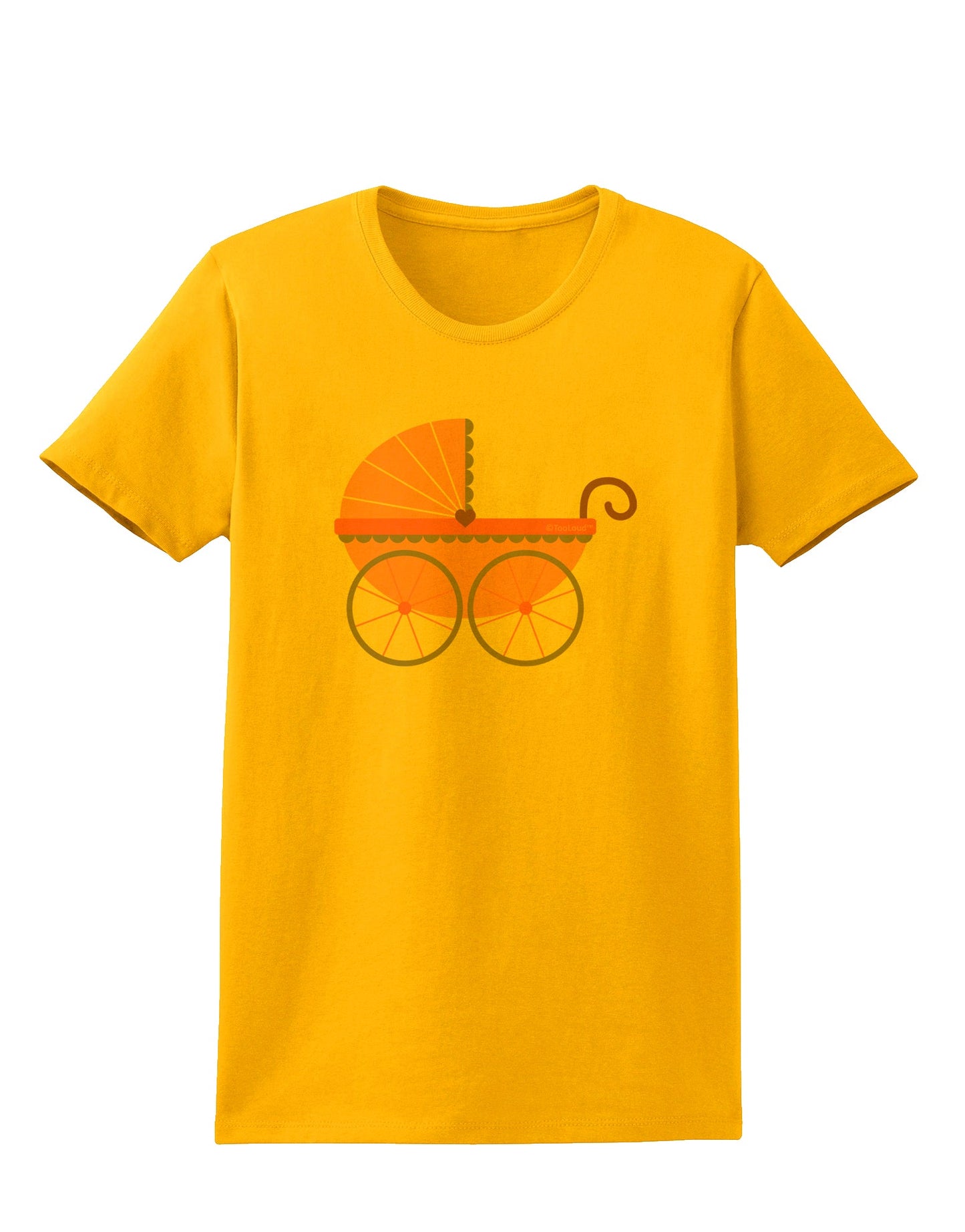 Baby Girl Carriage Womens T-Shirt-Womens T-Shirt-TooLoud-Gold-X-Small-Davson Sales
