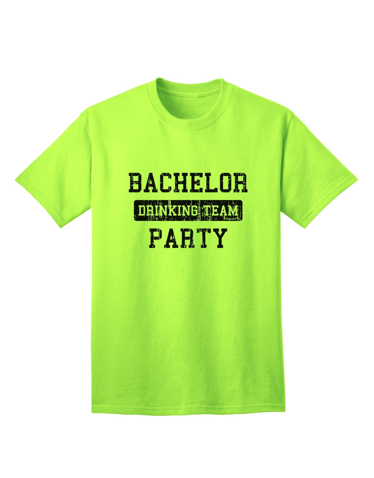 Bachelor Party Drinking Team - Distressed Adult T-Shirt-Mens T-Shirt-TooLoud-Neon-Green-Small-Davson Sales