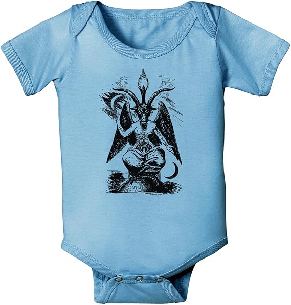 Baphomet Illustration Baby Romper Bodysuit by