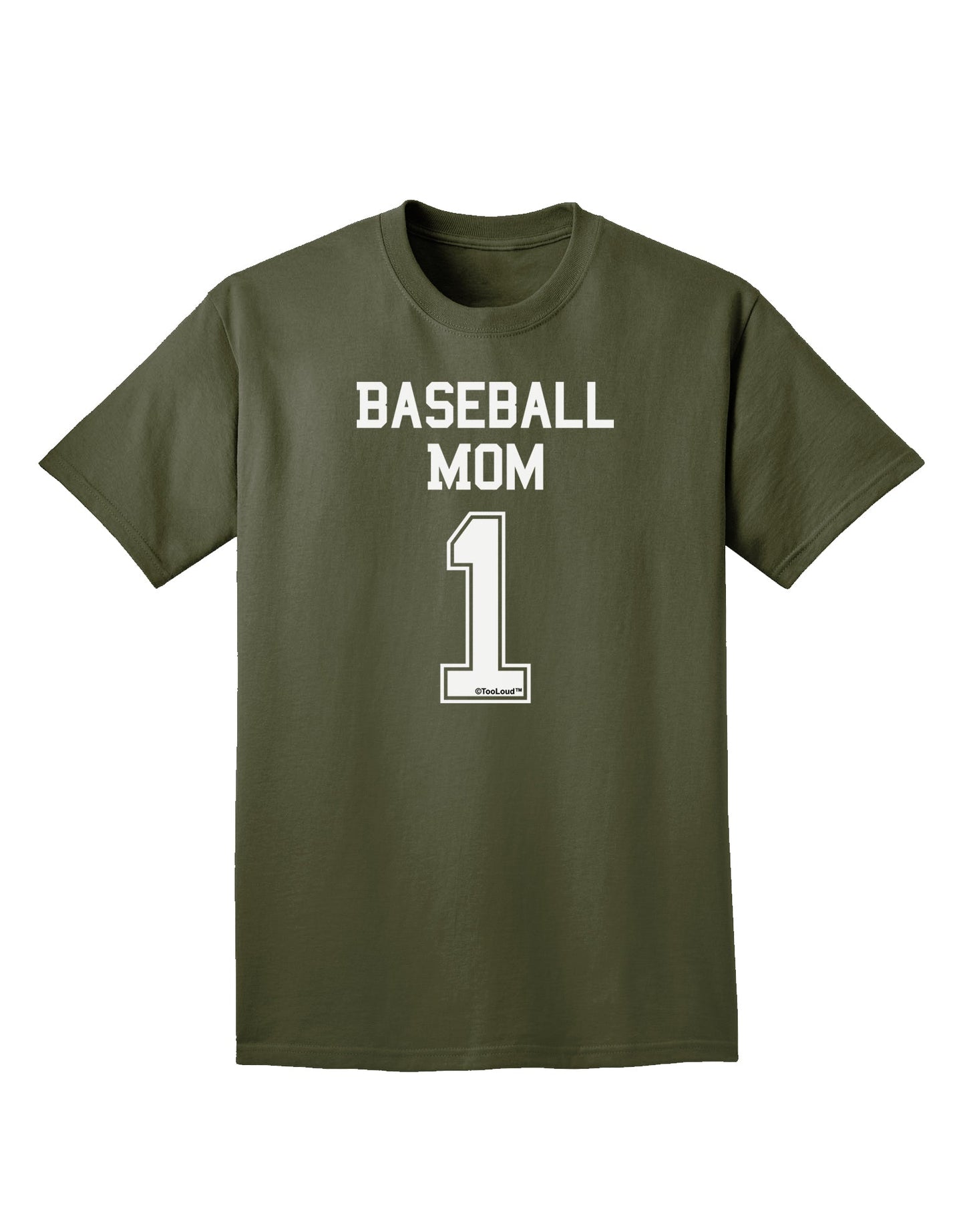 Baseball Mom Jersey Adult Dark T-Shirt-Mens T-Shirt-TooLoud-Military-Green-Small-Davson Sales
