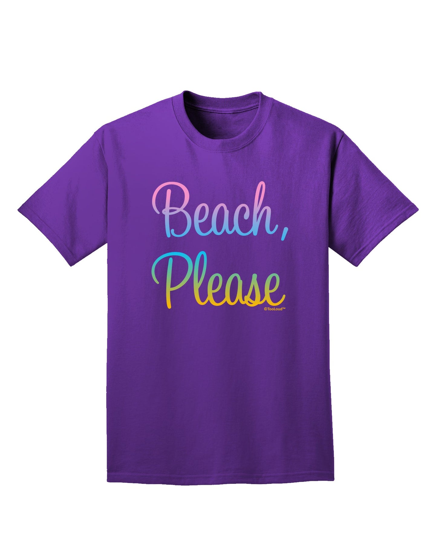 Beach Please - Summer Colors Adult Dark T-Shirt-Mens T-Shirt-TooLoud-Purple-Small-Davson Sales