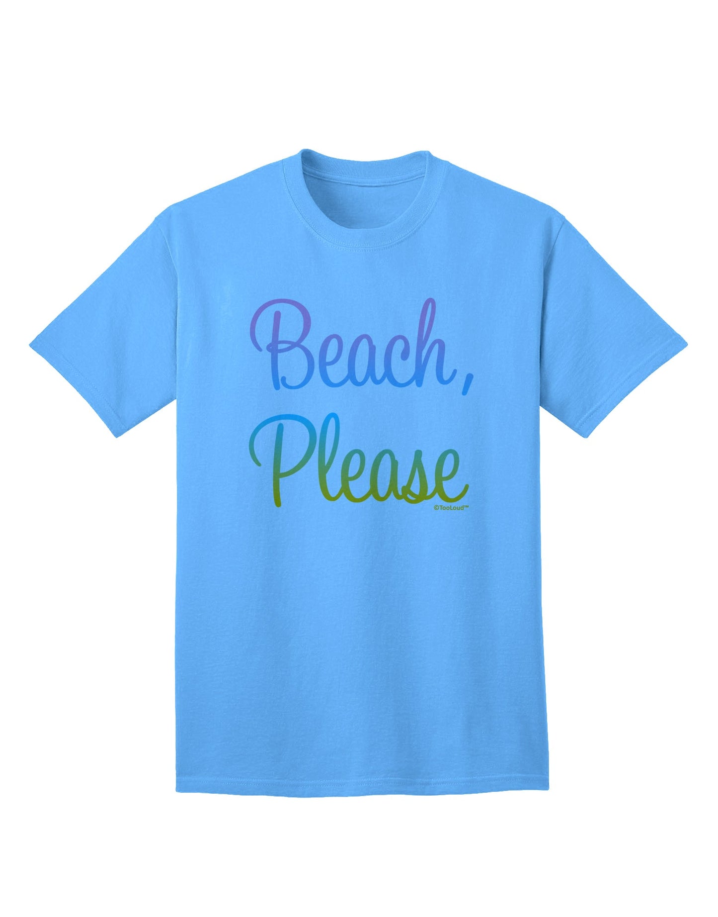 Beach Please - Summer Colors Adult T-Shirt-Mens T-Shirt-TooLoud-Aquatic-Blue-Small-Davson Sales