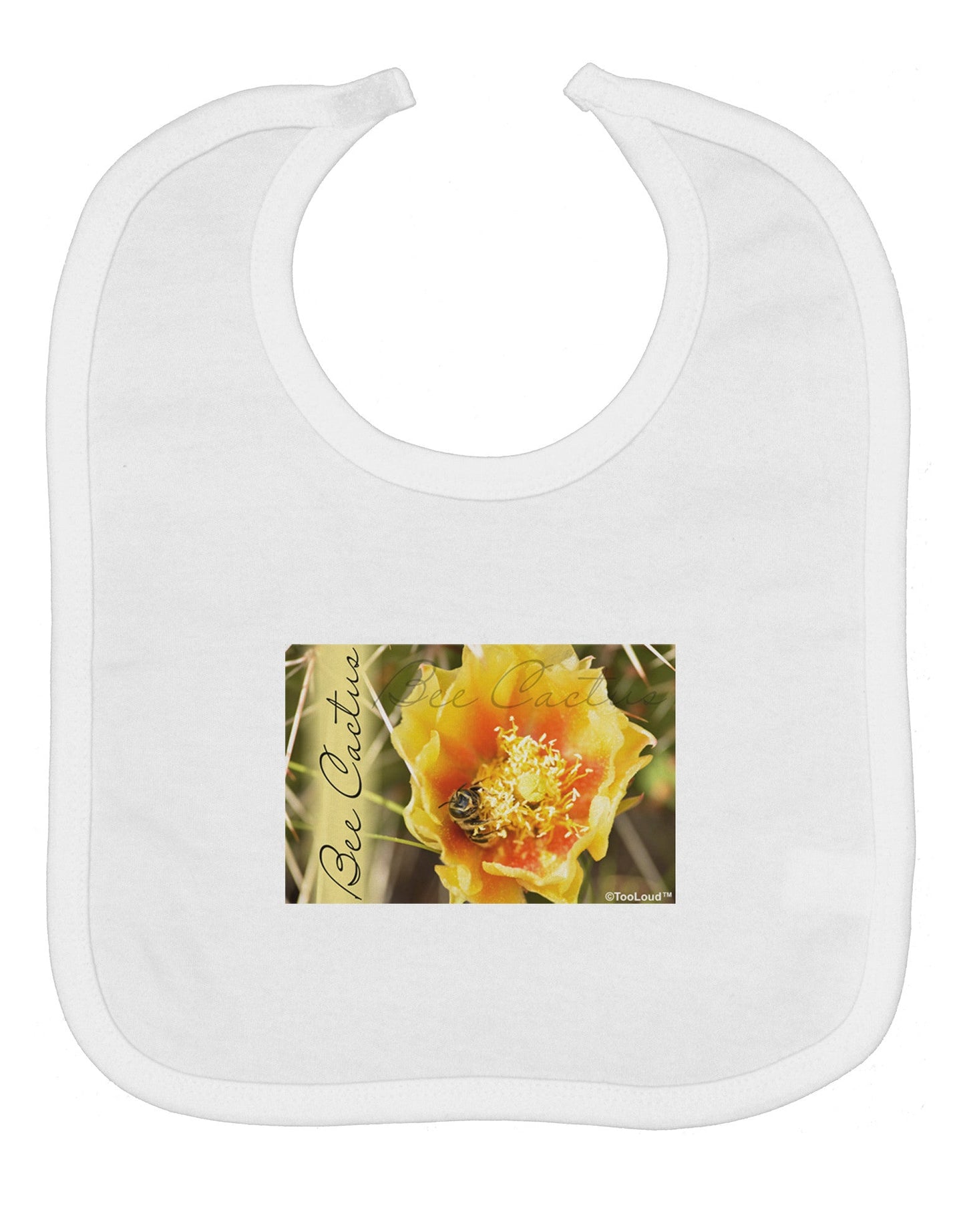 Bee Cactus with Text Baby Bib