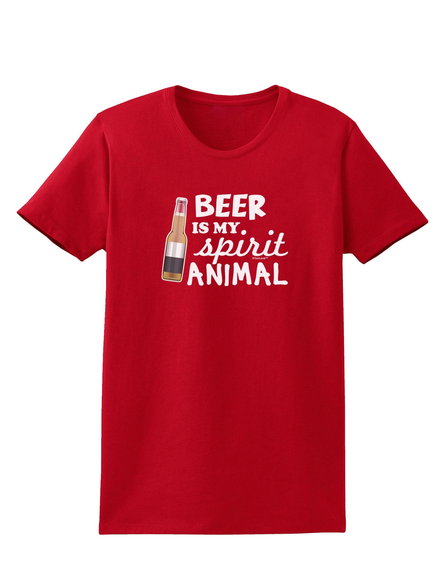 Beer Is My Spirit Animal Womens Dark T-Shirt-TooLoud-Red-X-Small-Davson Sales