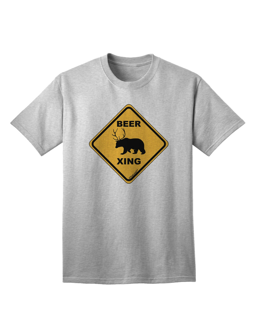 Beer Xing Adult T-Shirt-unisex t-shirt-TooLoud-White-Small-Davson Sales