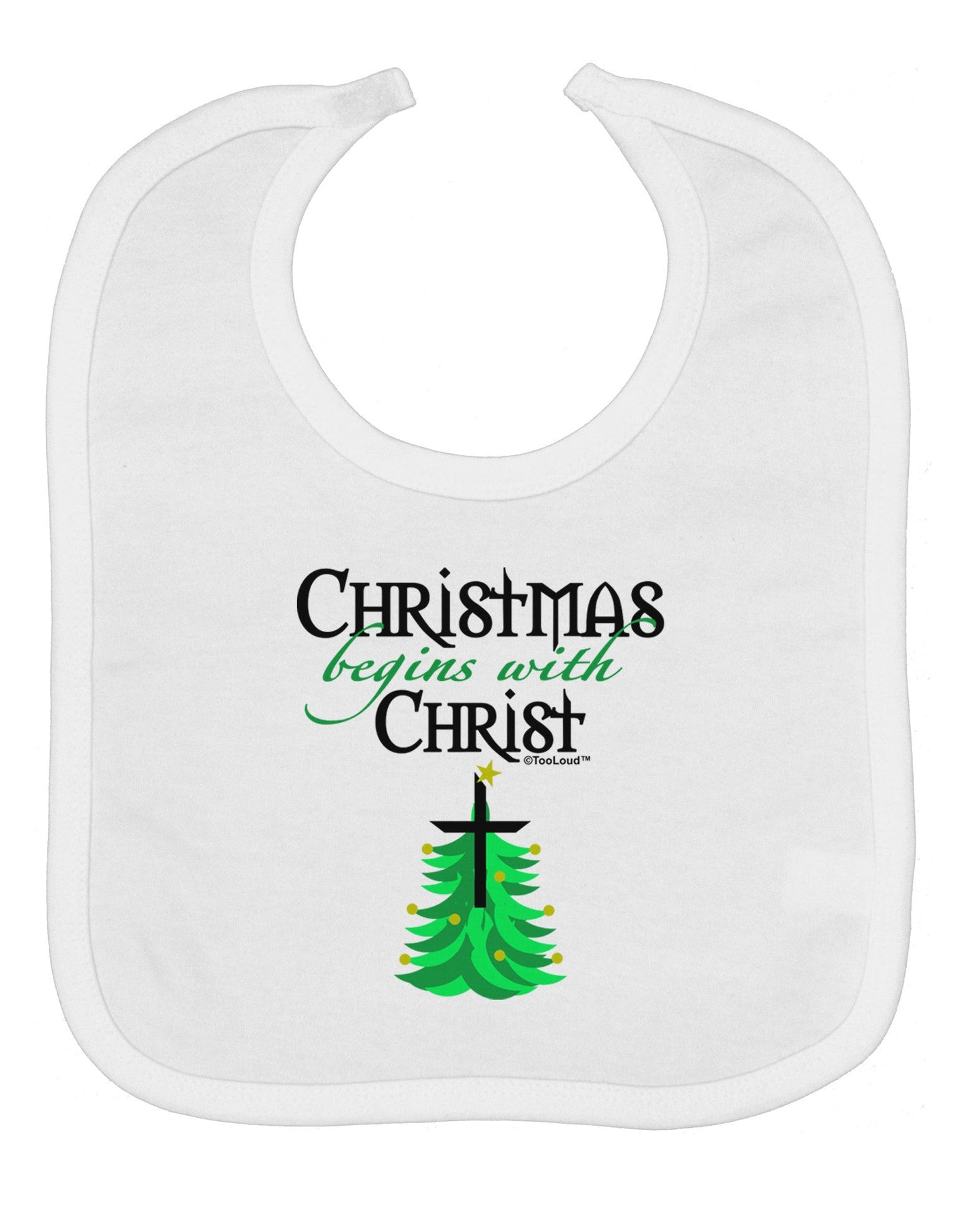 Begins With Christ Baby Bib
